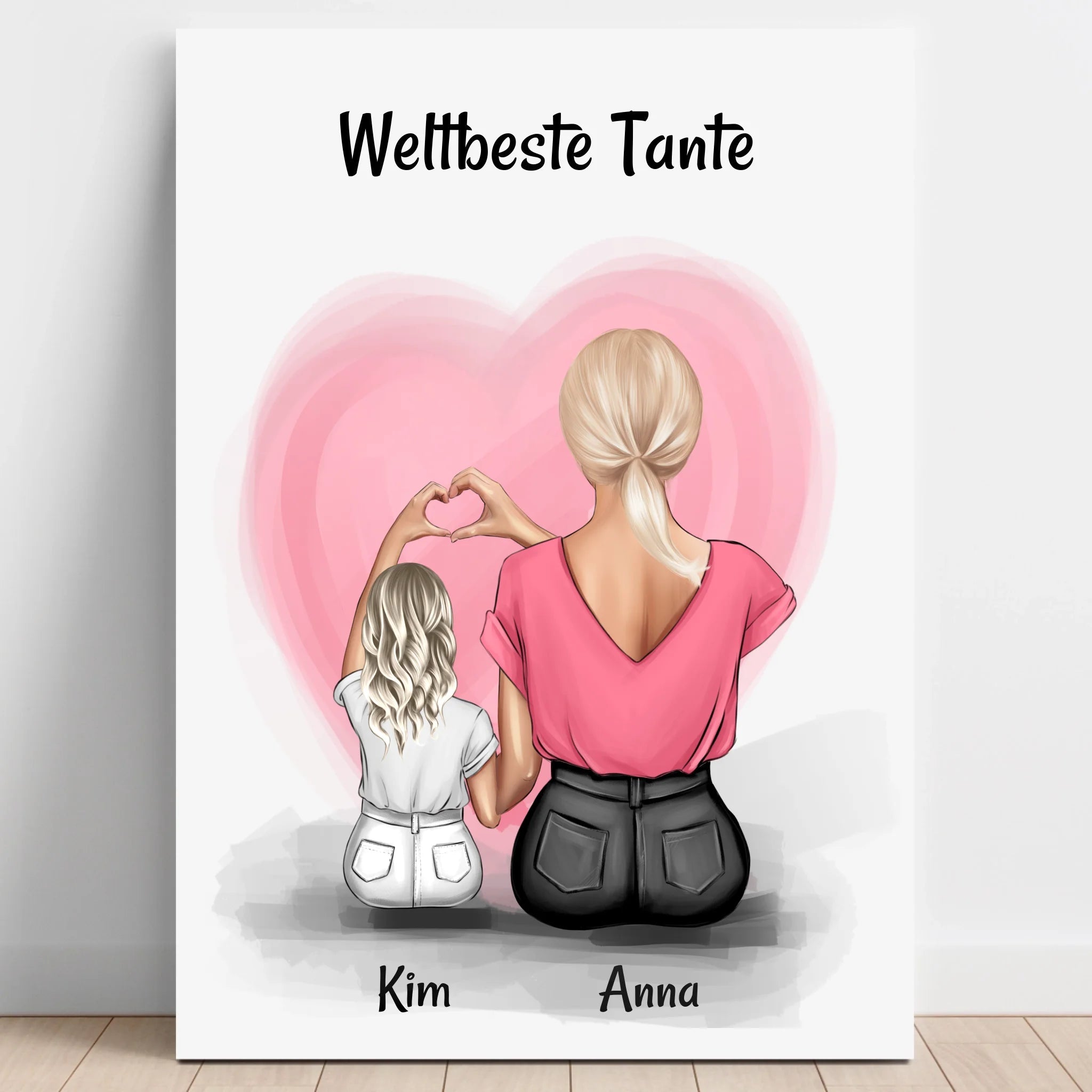 Persönliches Tante Nichte Bild Geschenk personalisiert - Prinolla