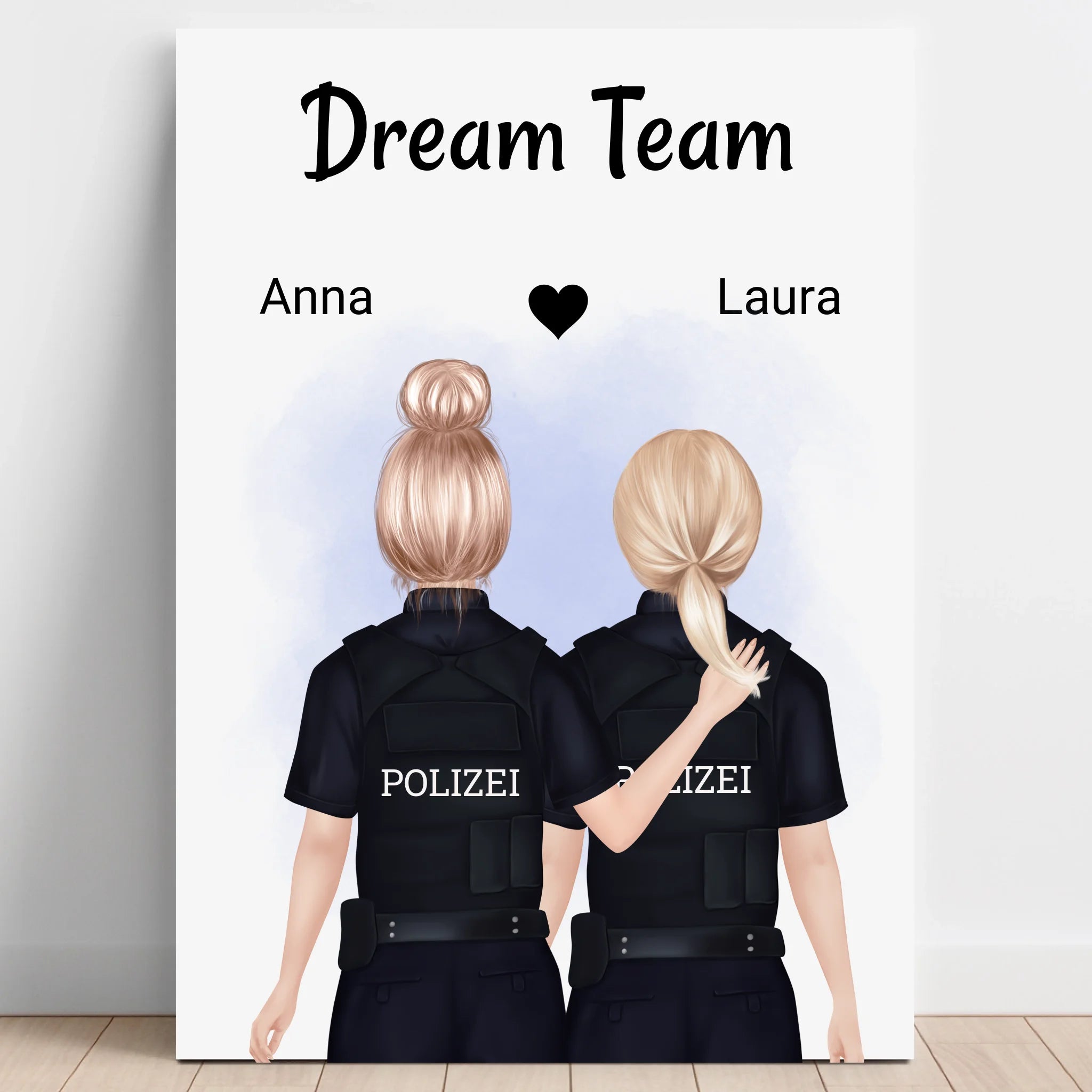 Polizei Kollegin Geschenk Poster personalisiert - Prinolla