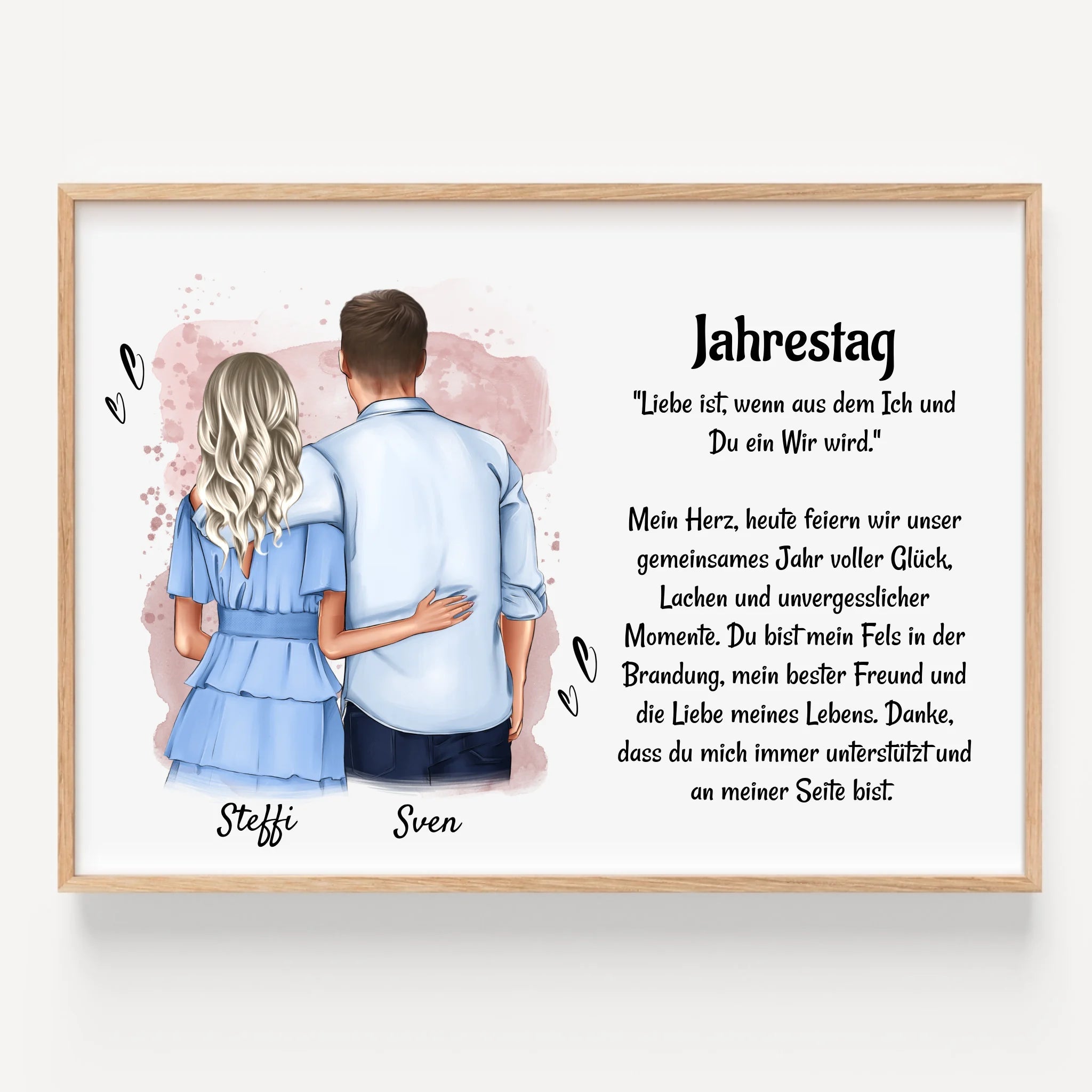 Poster Jahrestag Geschenk Paar Illustration - Prinolla
