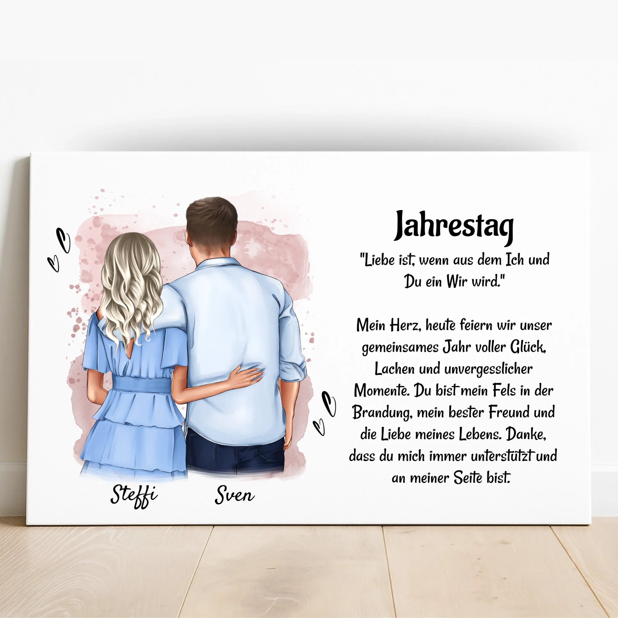 Poster Jahrestag Geschenk Paar Illustration - Prinolla