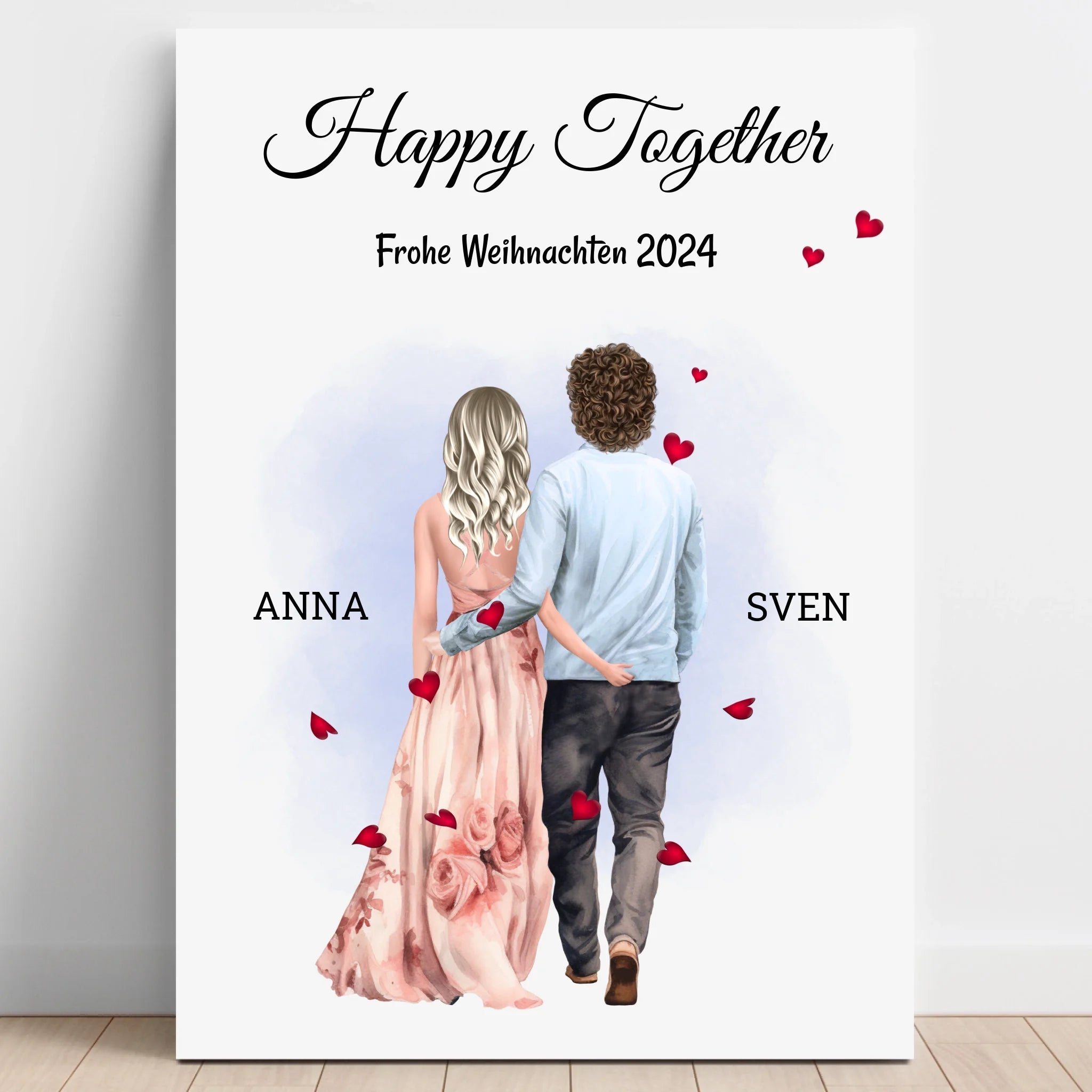 Romantisches Paar Poster Geschenk personalisiert - Prinolla