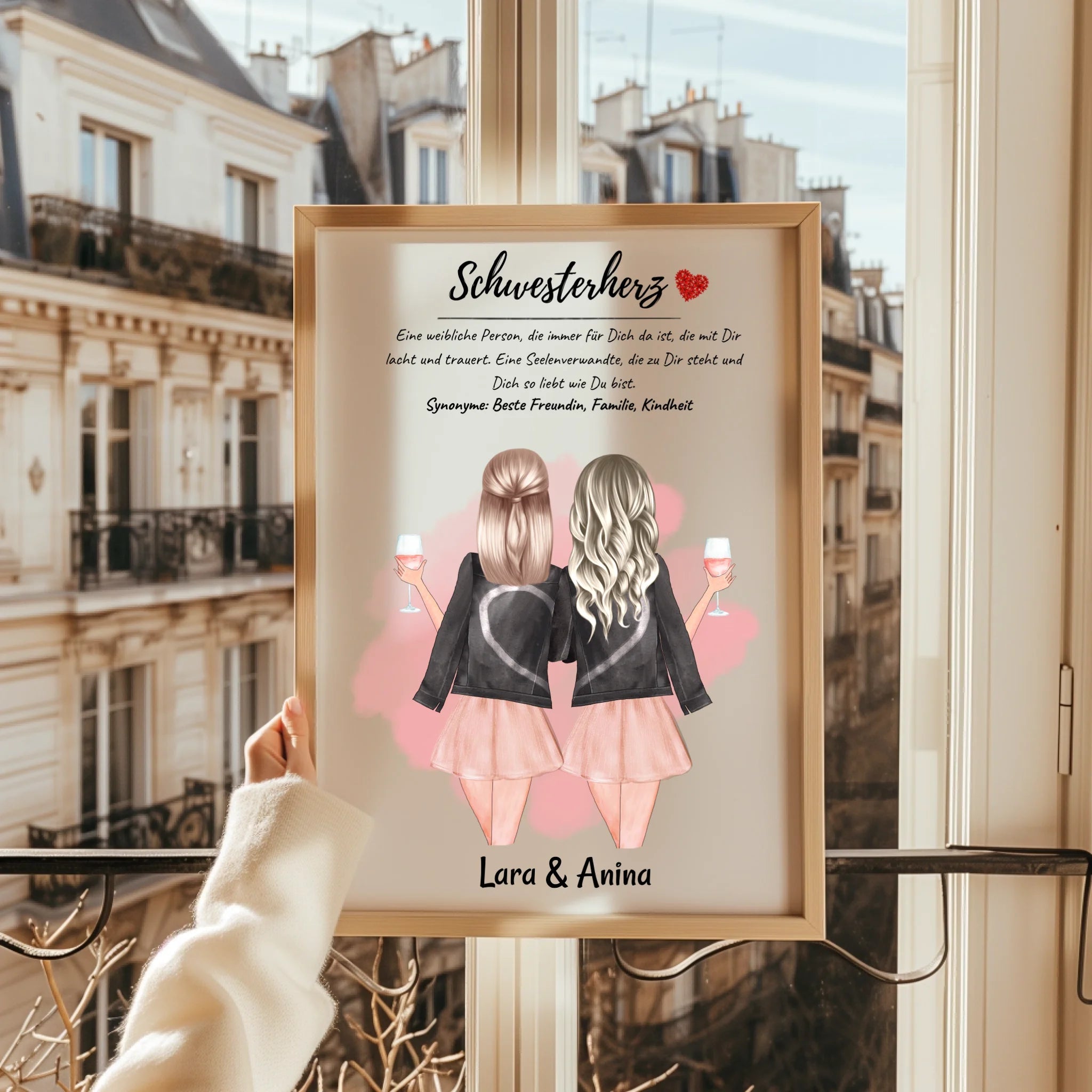 Schwester Definition Bild Geschenk mit Name - Prinolla