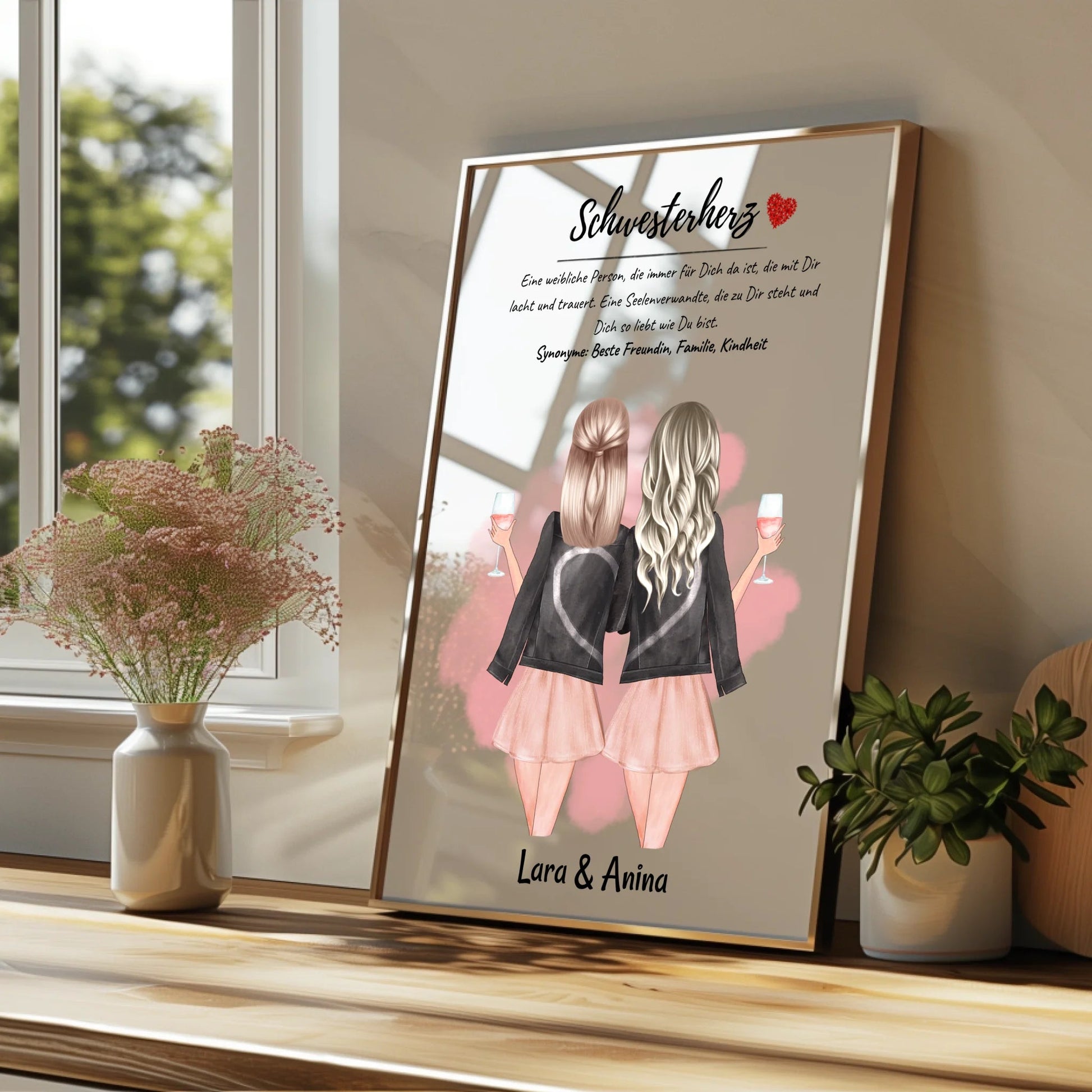 Schwester Definition Bild Geschenk mit Name - Prinolla