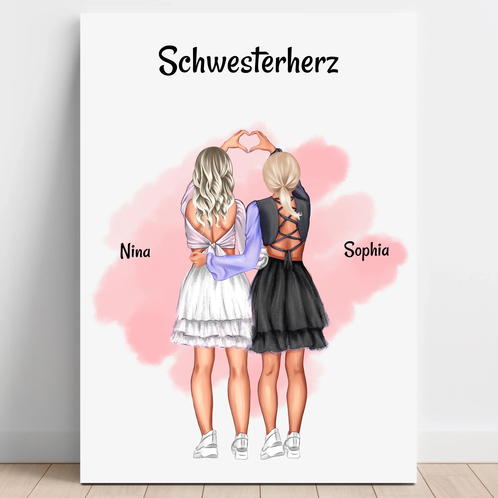 Schwesterherz Bild Geschenk selber gestalten - Prinolla