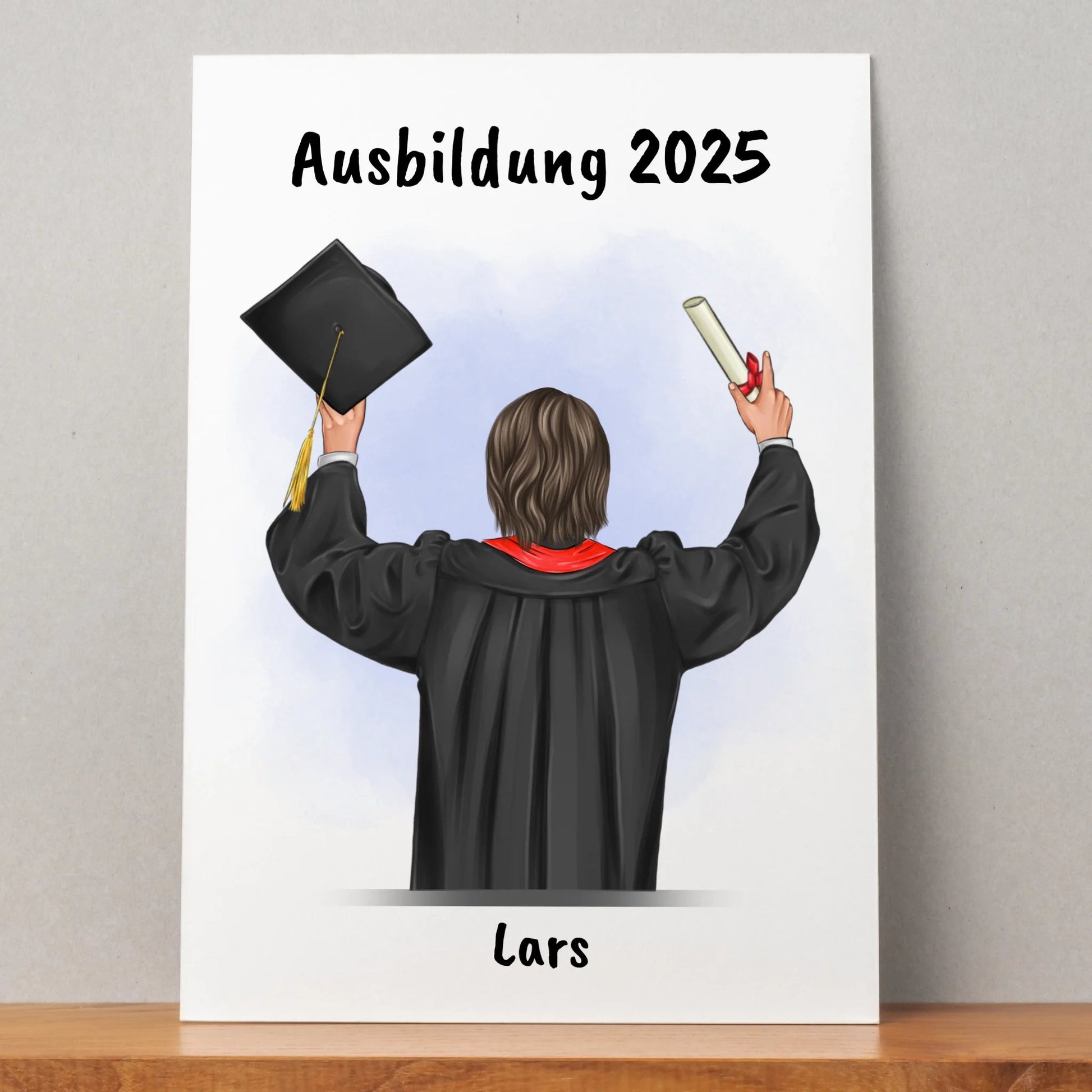 Sohn Ausbildung bestanden Geschenk Poster personalisiert - Prinolla