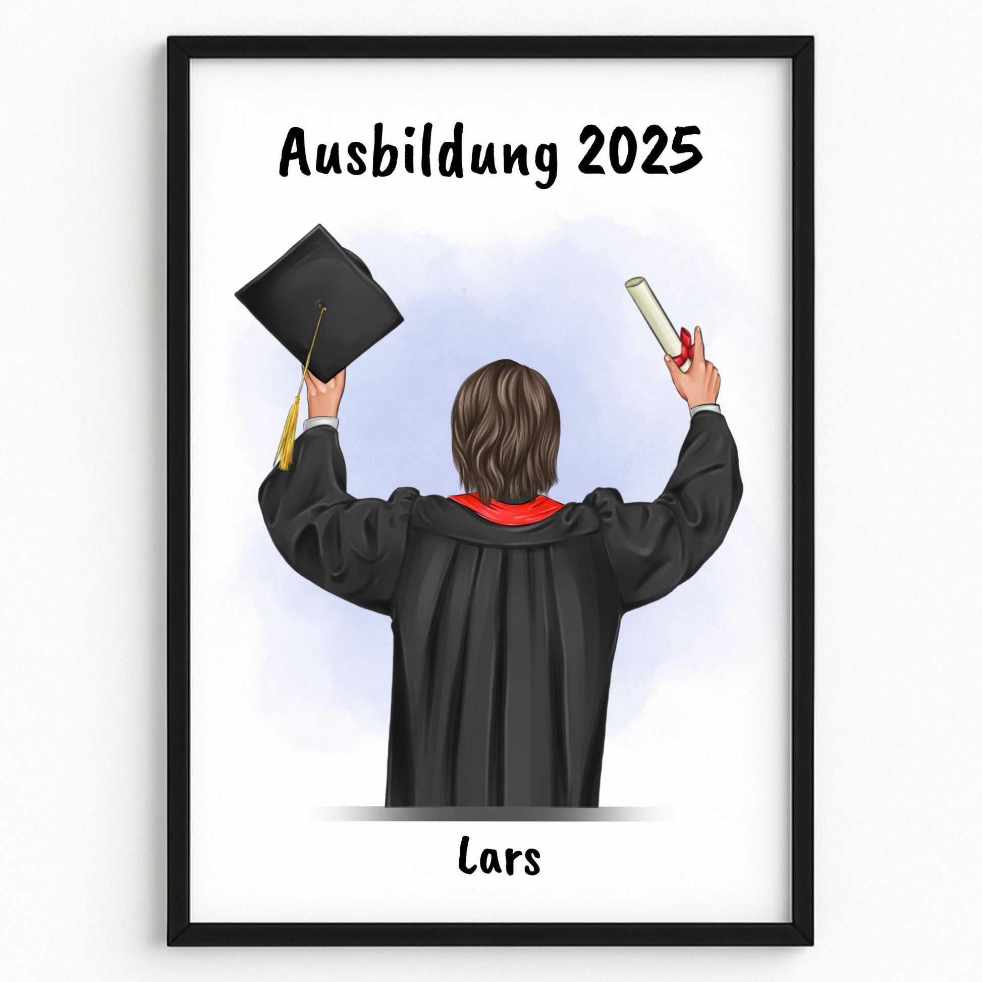 Sohn Ausbildung bestanden Geschenk Poster personalisiert - Prinolla