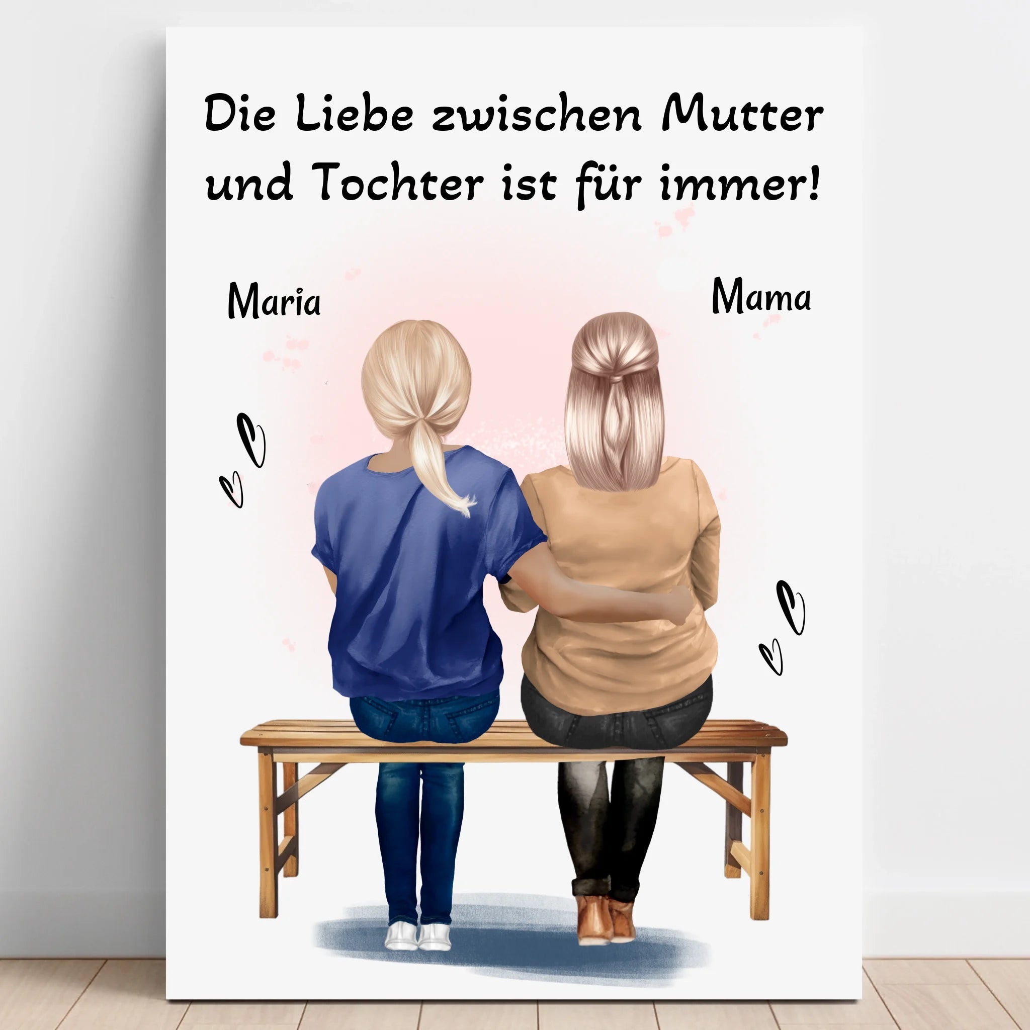 Spontanes Mutter Tochter Poster Geschenk personalisiert - Prinolla