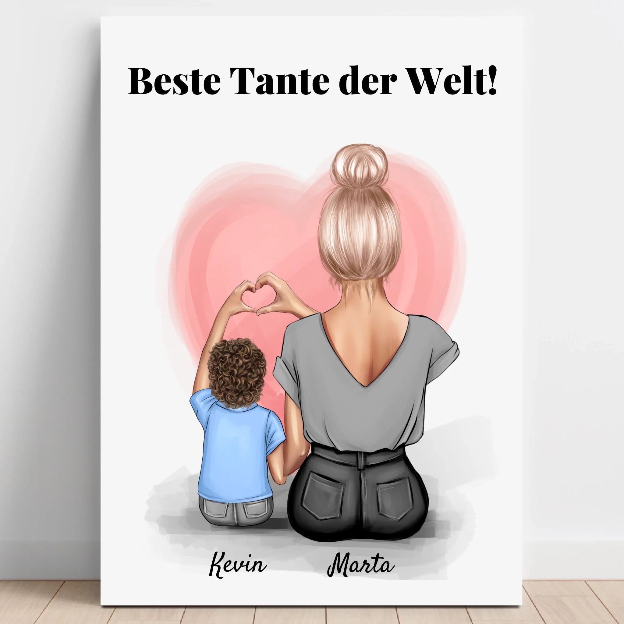 Tante Neffe Kind Poster Geschenk personalisiert - Prinolla