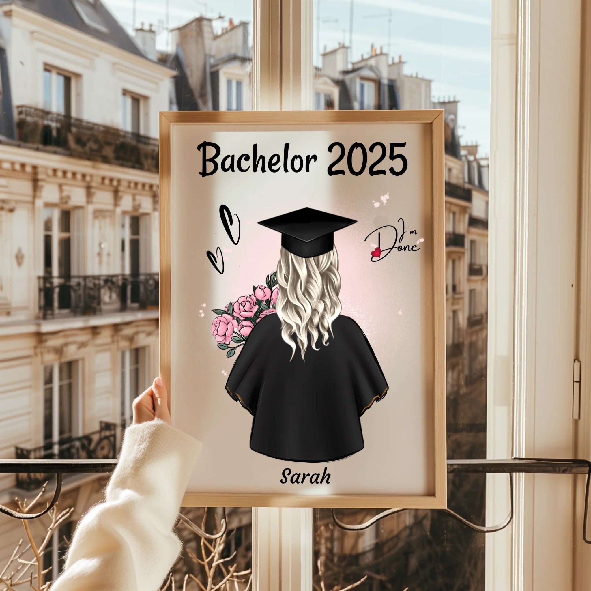 Tochter Bachelor Abschluss Geschenk Bild gestalten - Prinolla