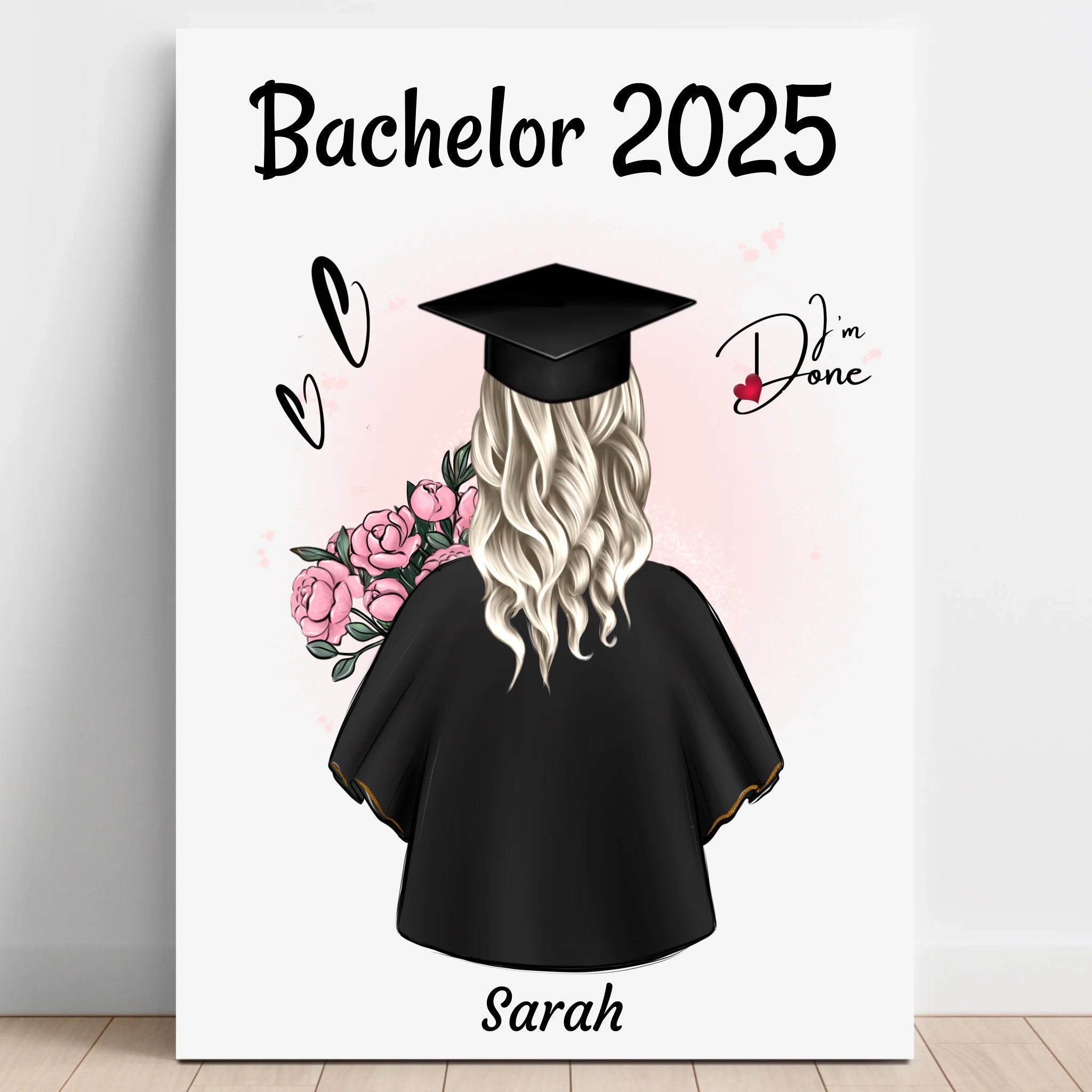 Tochter Bachelor Abschluss Geschenk Bild gestalten - Prinolla