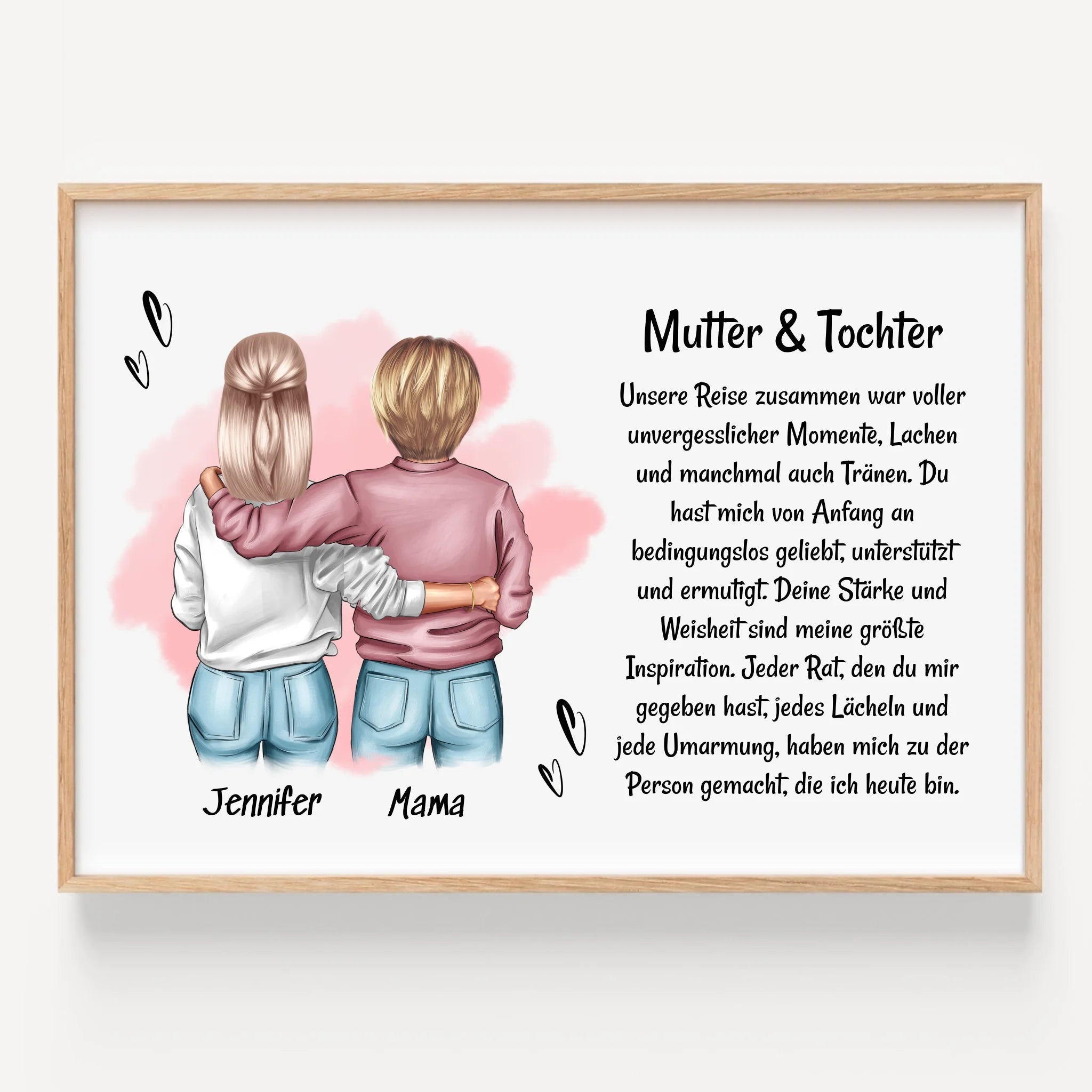 Tochter Geschenk Poster an Mutter personalisiert - Prinolla