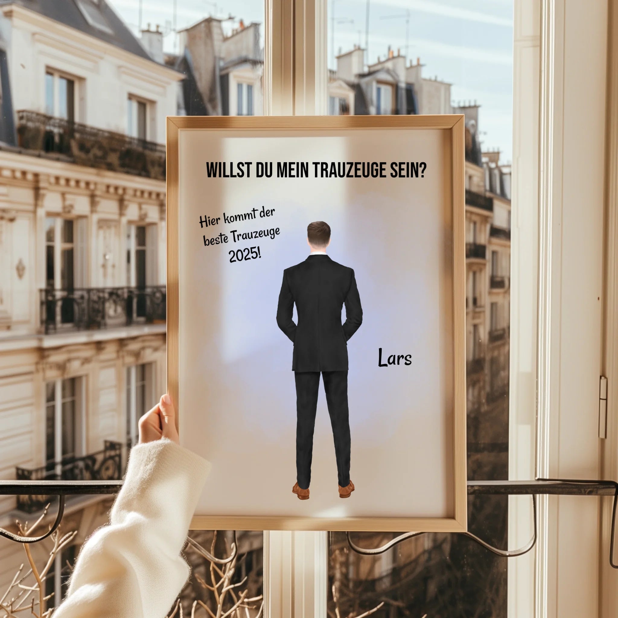 Trauzeuge Mann fragen Poster Geschenk personalisiert - Prinolla