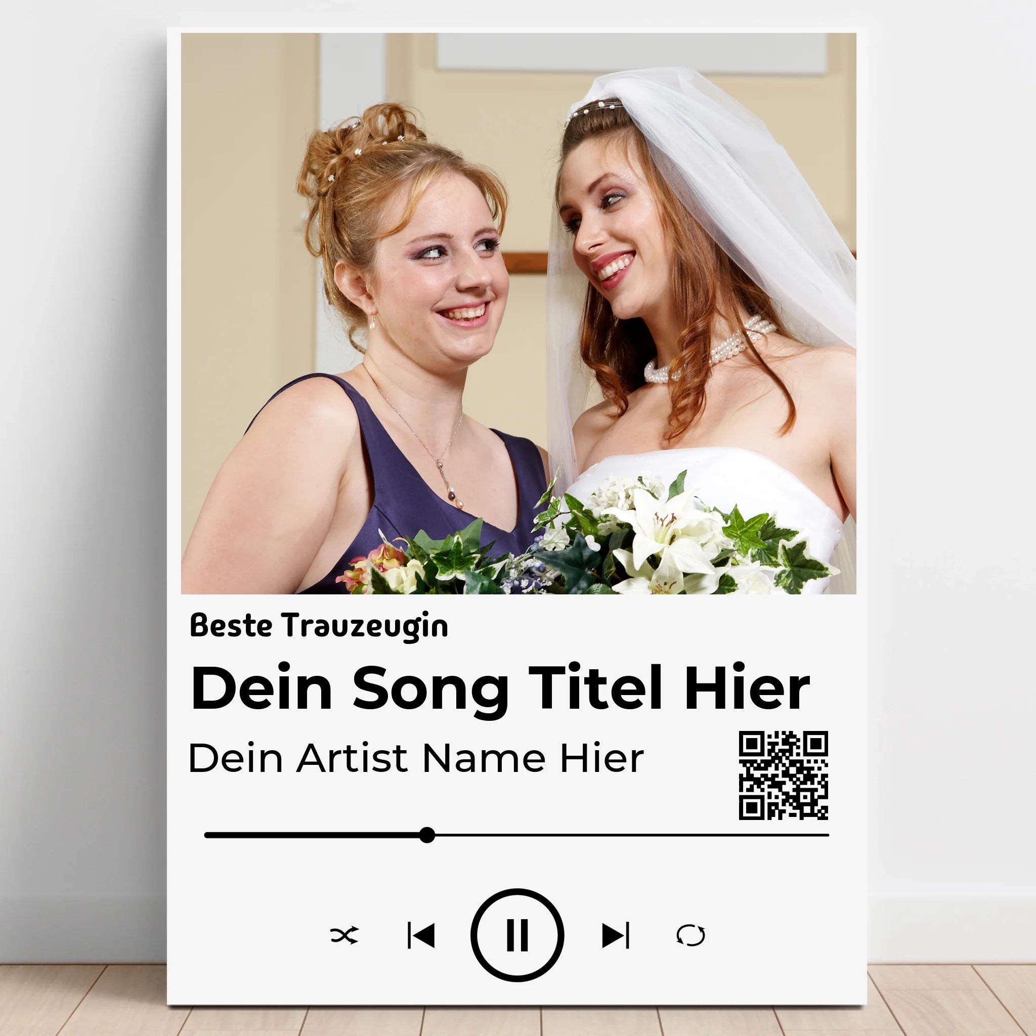 Trauzeugin Bedanken Musikposter Geschenk personalisiert - Prinolla