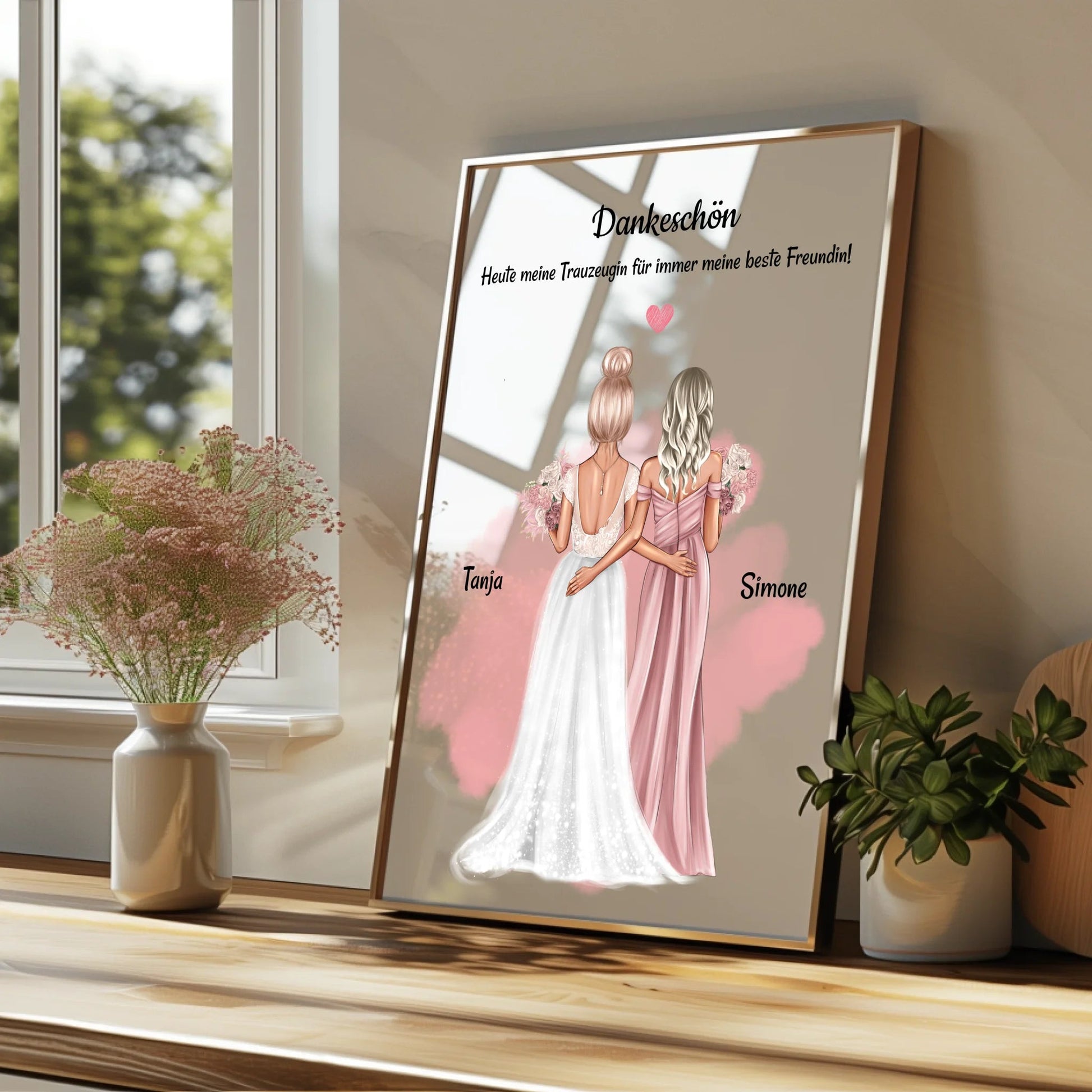 Trauzeugin Danke Geschenk Bild personalisiert - Prinolla