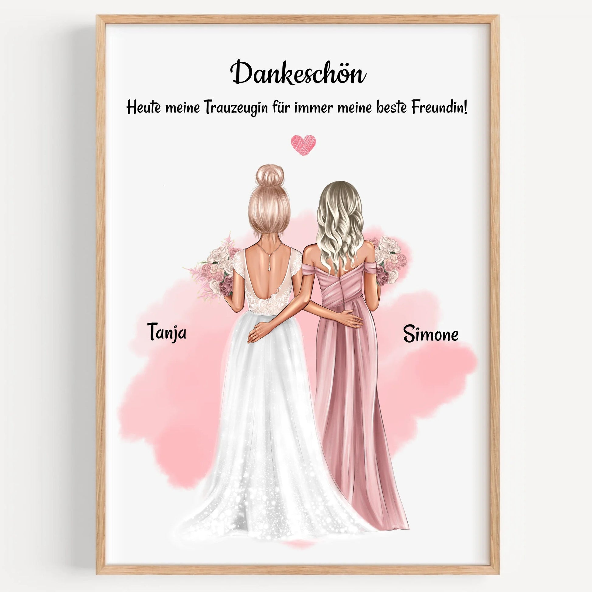 Trauzeugin Danke Geschenk Bild personalisiert - Prinolla