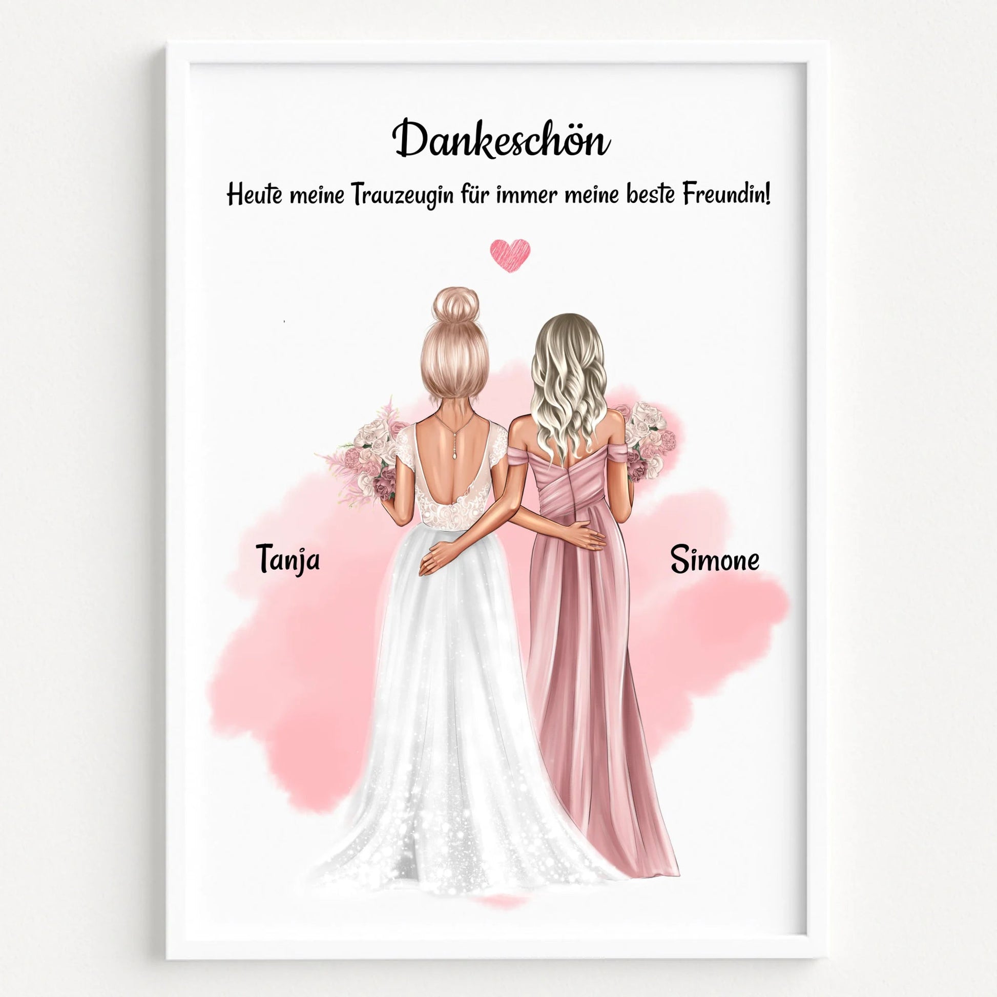 Trauzeugin Danke Geschenk Bild personalisiert - Prinolla