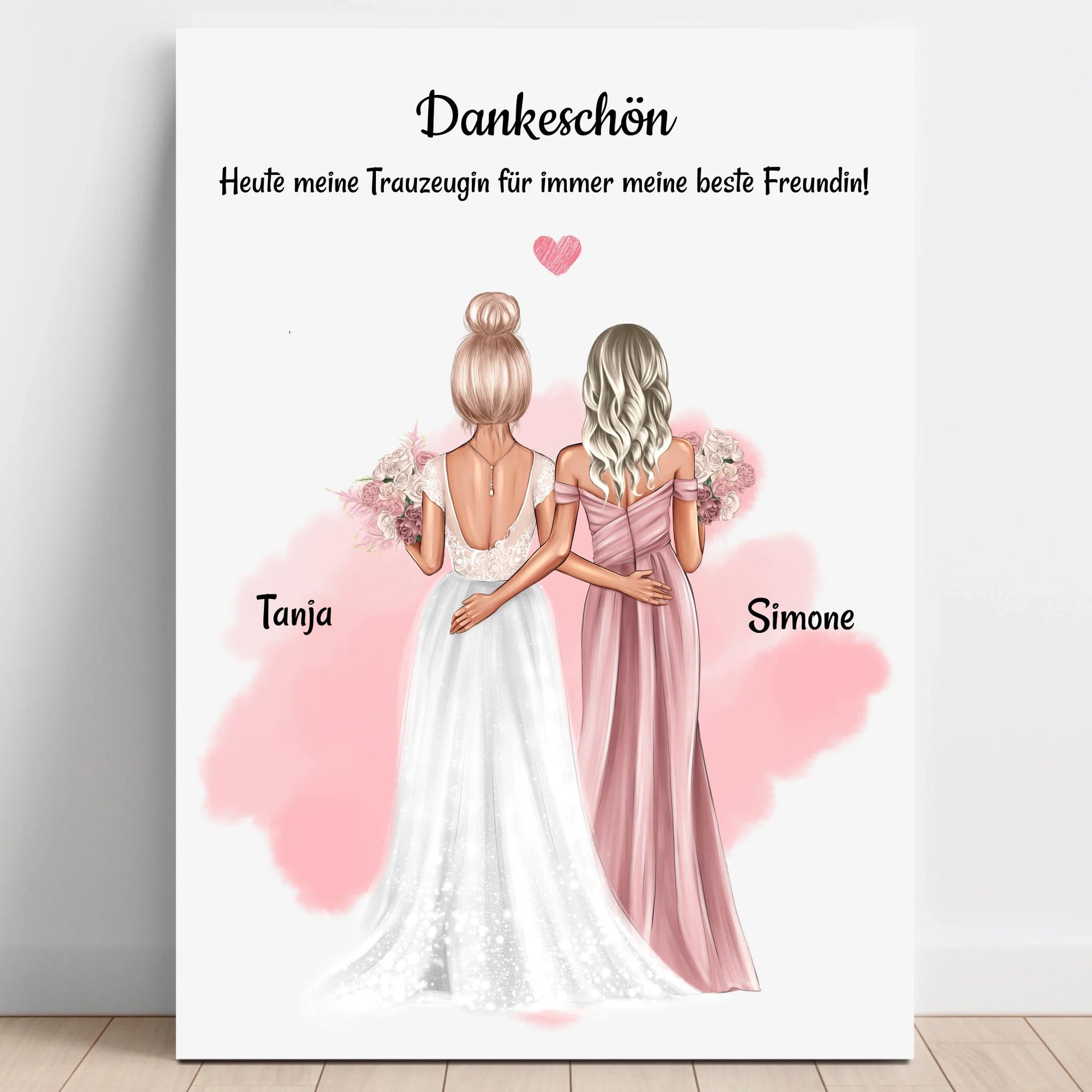 Trauzeugin Danke Geschenk Bild personalisiert - Prinolla