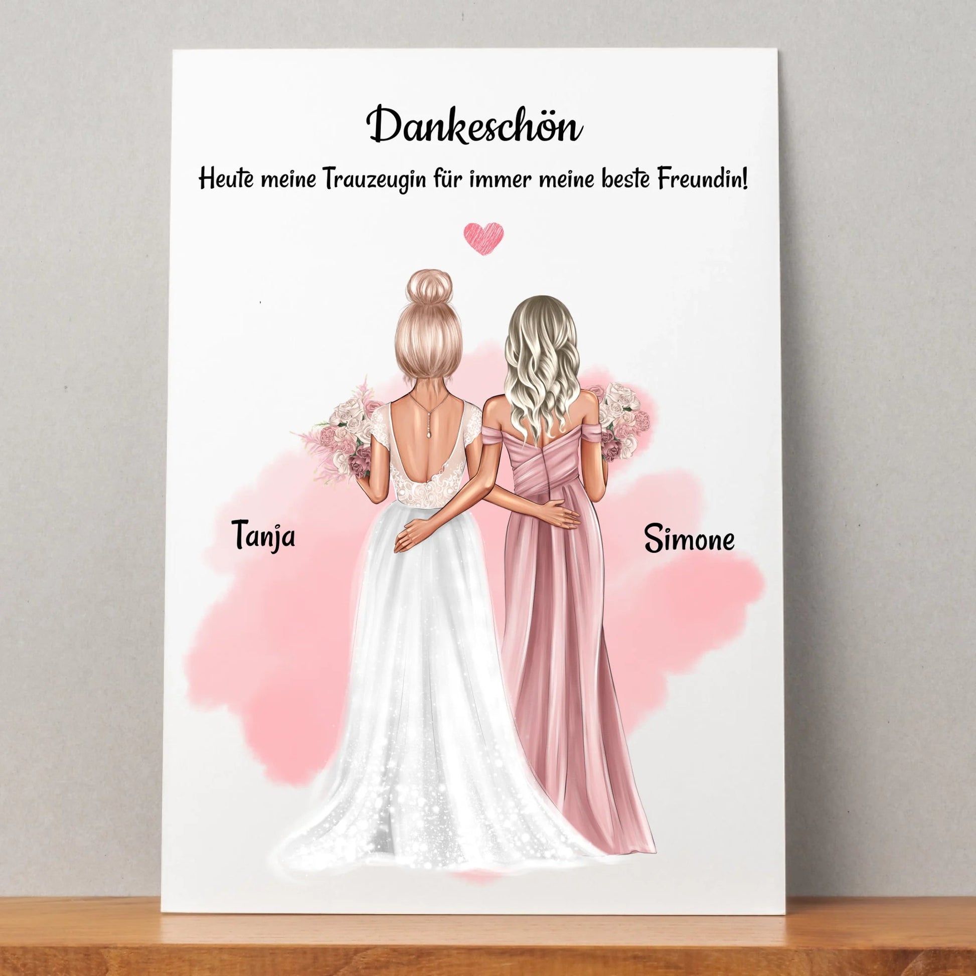 Trauzeugin Danke Geschenk Bild personalisiert - Prinolla