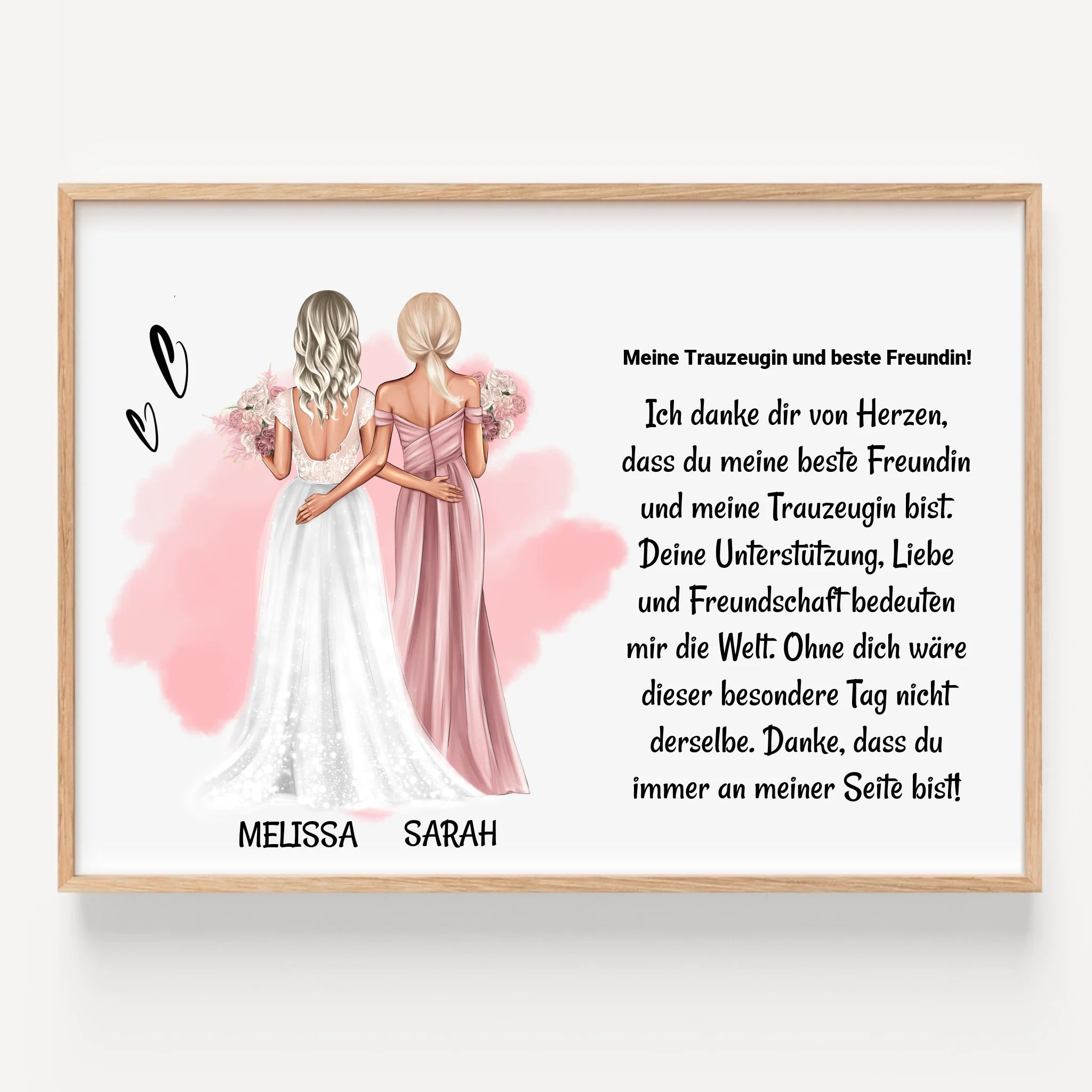 Trauzeugin Dankeschön sagen Bild Geschenk - Prinolla
