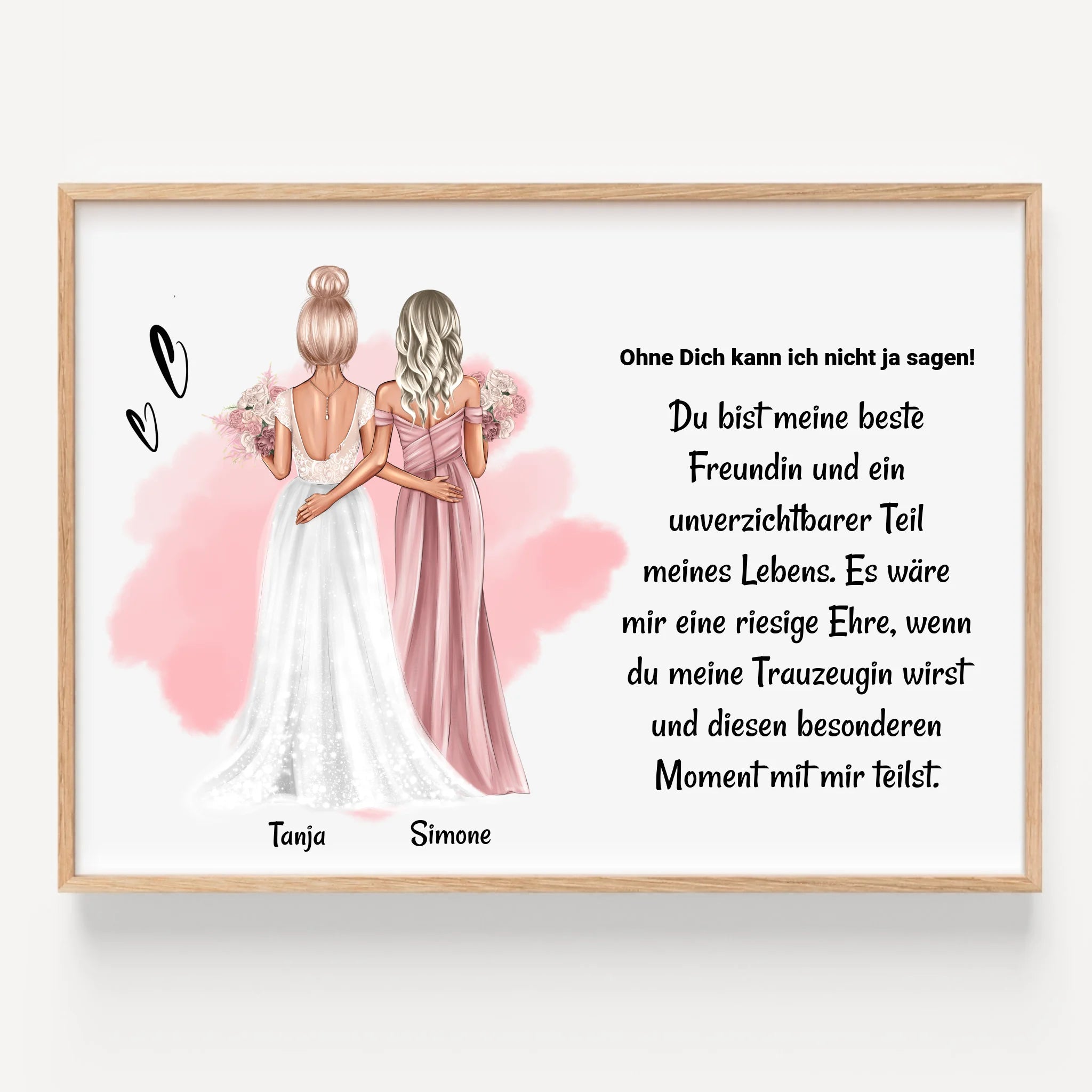 Trauzeugin werden frage Poster Geschenk gestalten - Prinolla