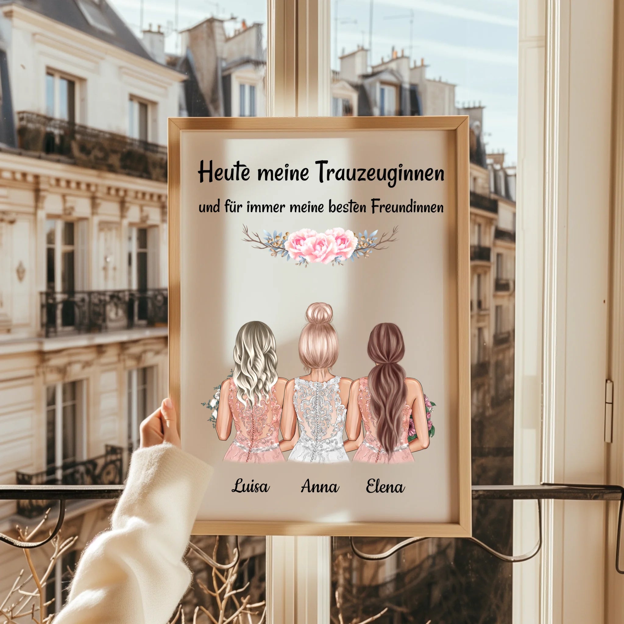 Trauzeuginnen Geschenk Poster Fragen & Danke sagen - Prinolla