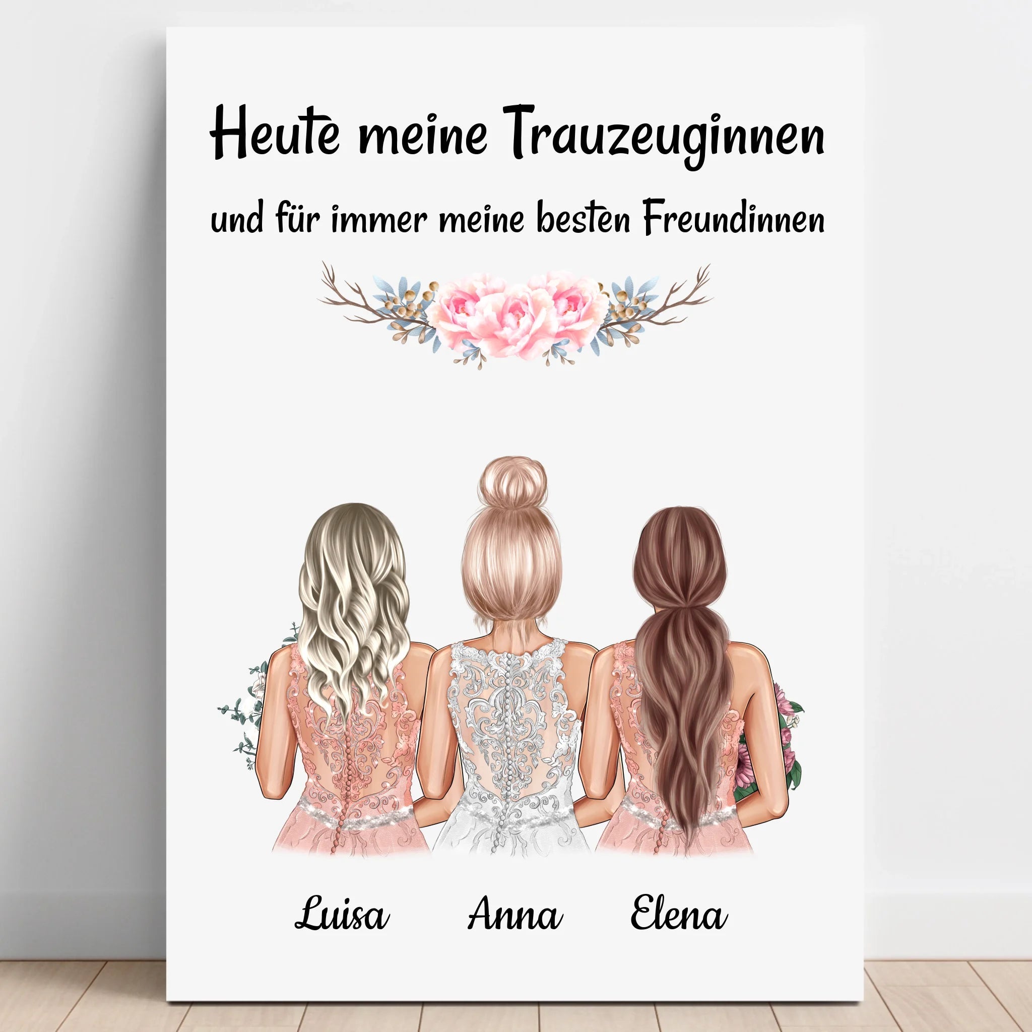 Trauzeuginnen Geschenk Poster Fragen & Danke sagen - Prinolla