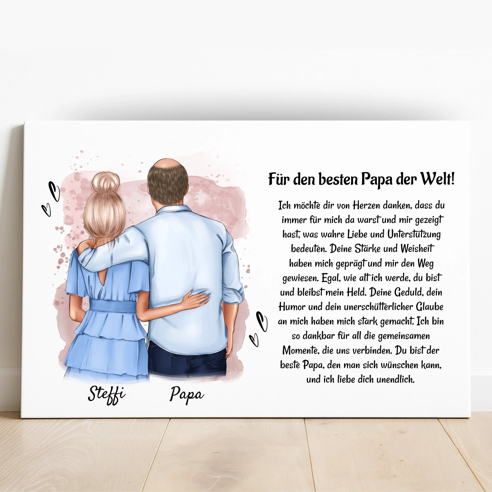 Vater Tochter Geschenk Poster personalisiert selber gestalten - Prinolla