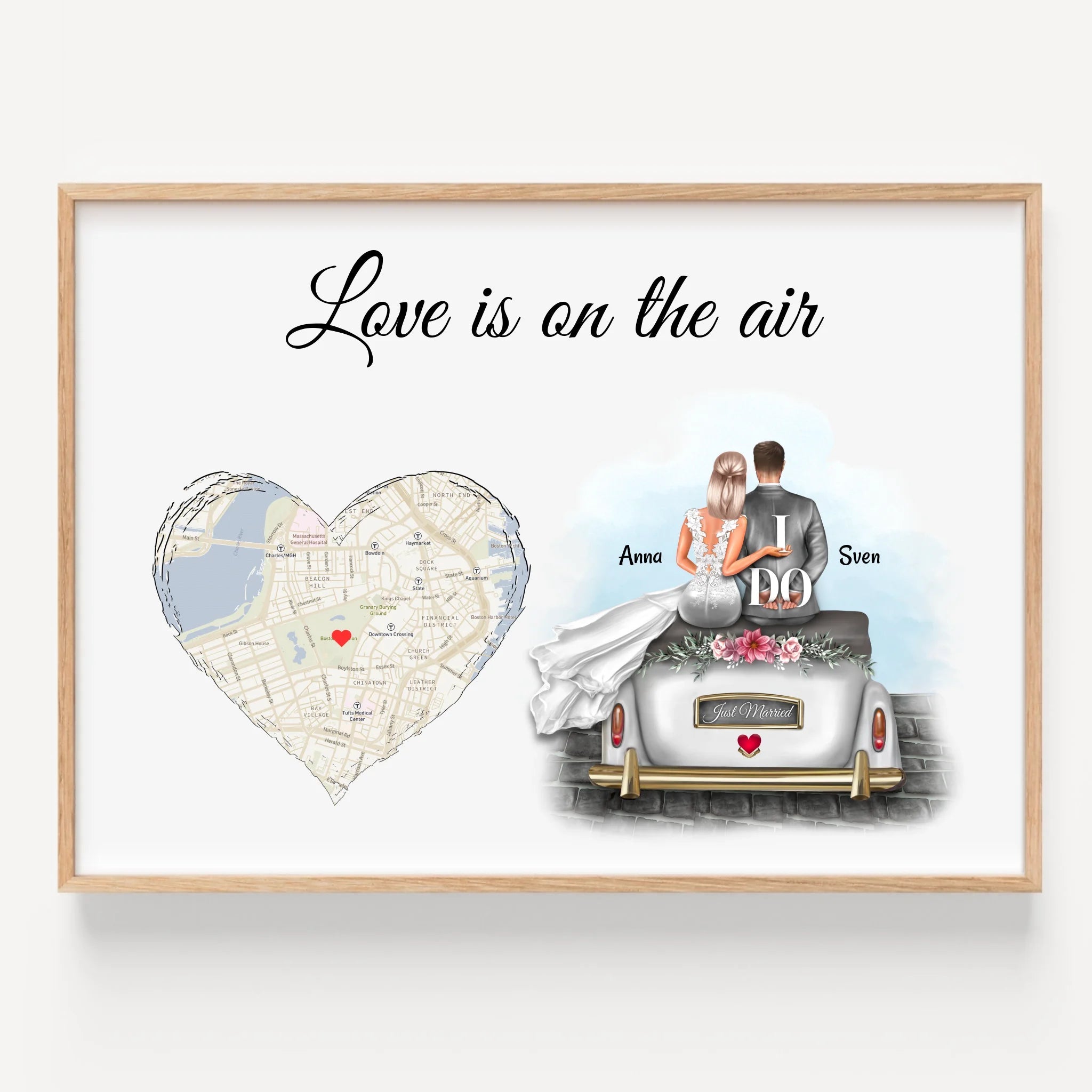 Wir sagen Ja Hochzeit Geschenk Poster - Prinolla