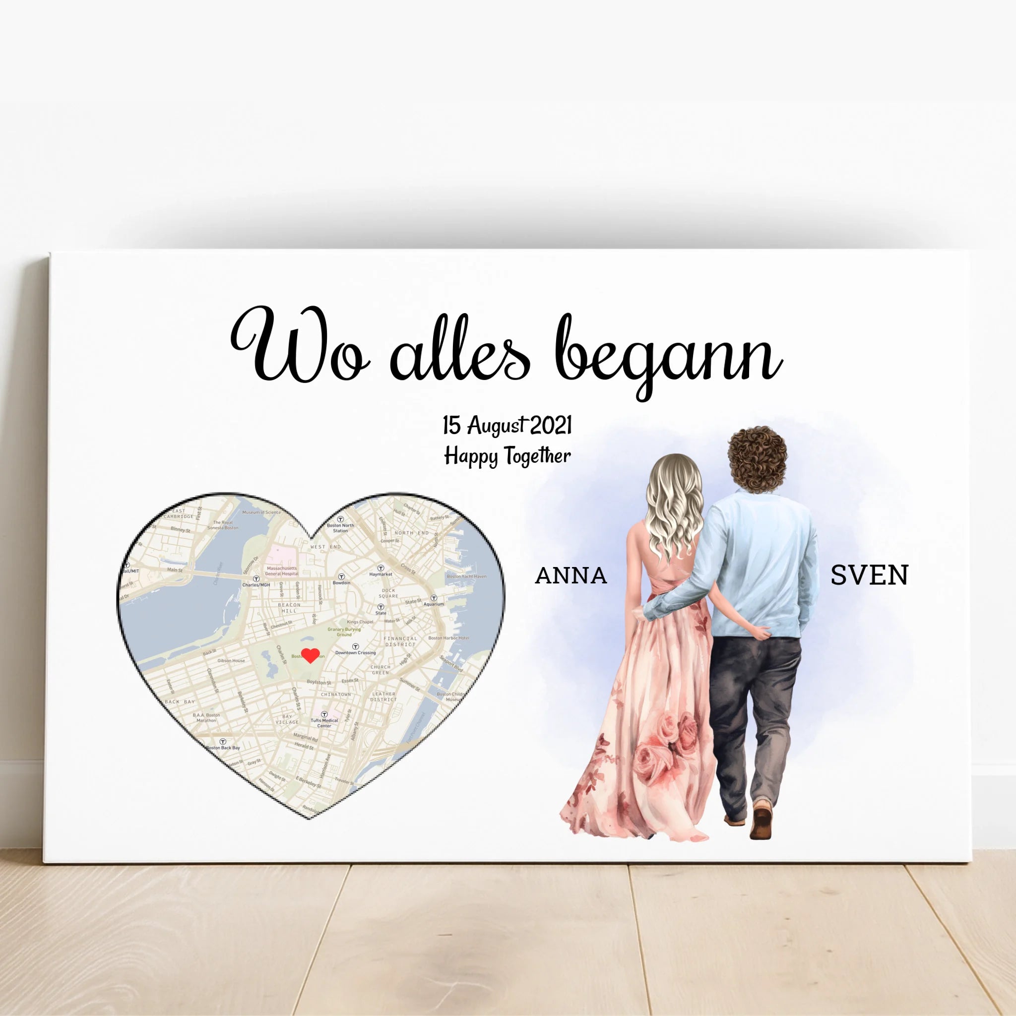 Wo alles begann Paar Poster Geschenk gestalten - Prinolla