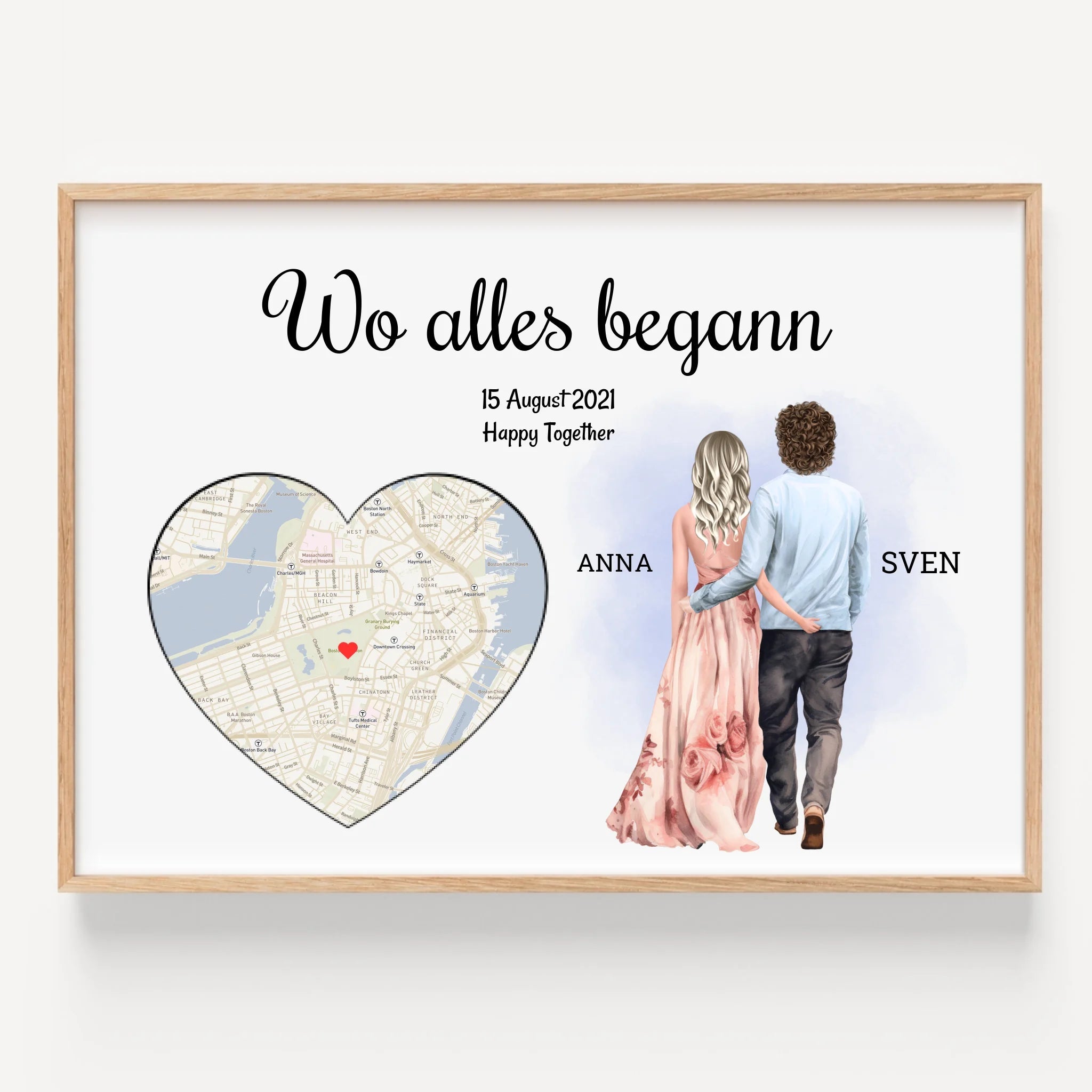 Wo alles begann Paar Poster Geschenk gestalten - Prinolla