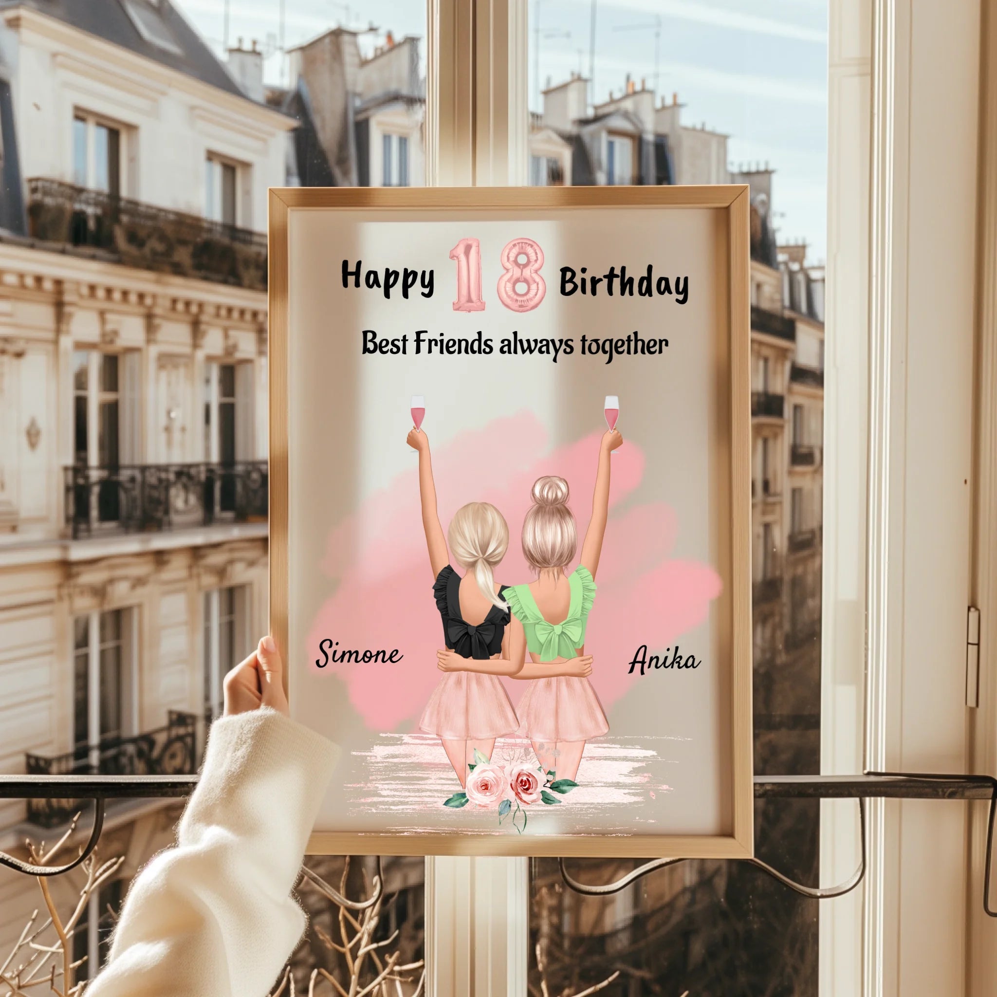 18 Geburtstag beste Freundin Geschenk personalisiert - Prinolla