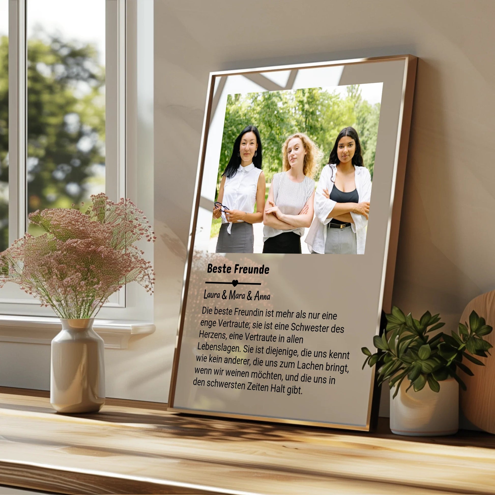 3 beste Freunde Frauen Definition Geschenk mit Foto - Prinolla