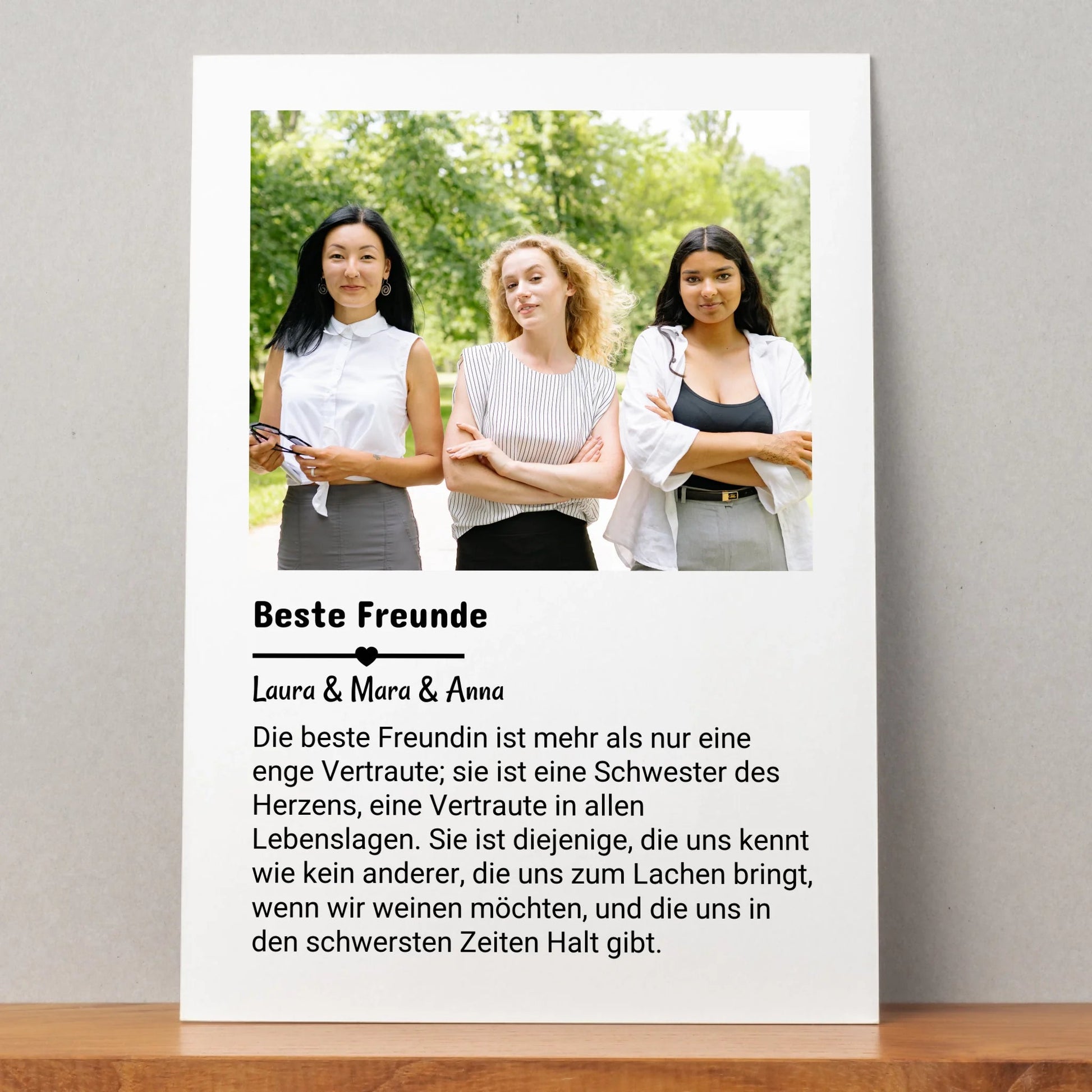 3 beste Freunde Frauen Definition Geschenk mit Foto - Prinolla