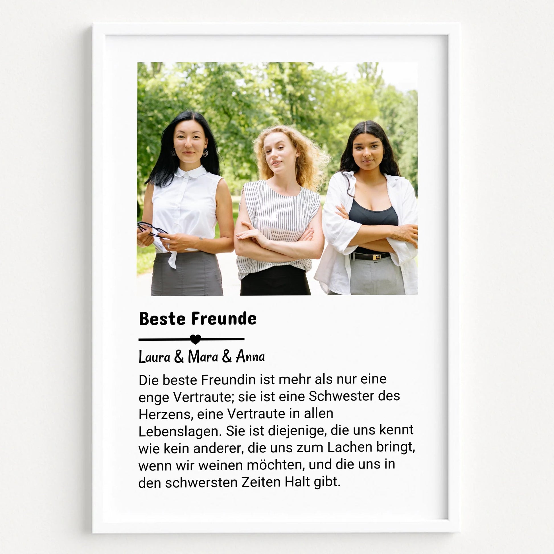 3 beste Freunde Frauen Definition Geschenk mit Foto - Prinolla