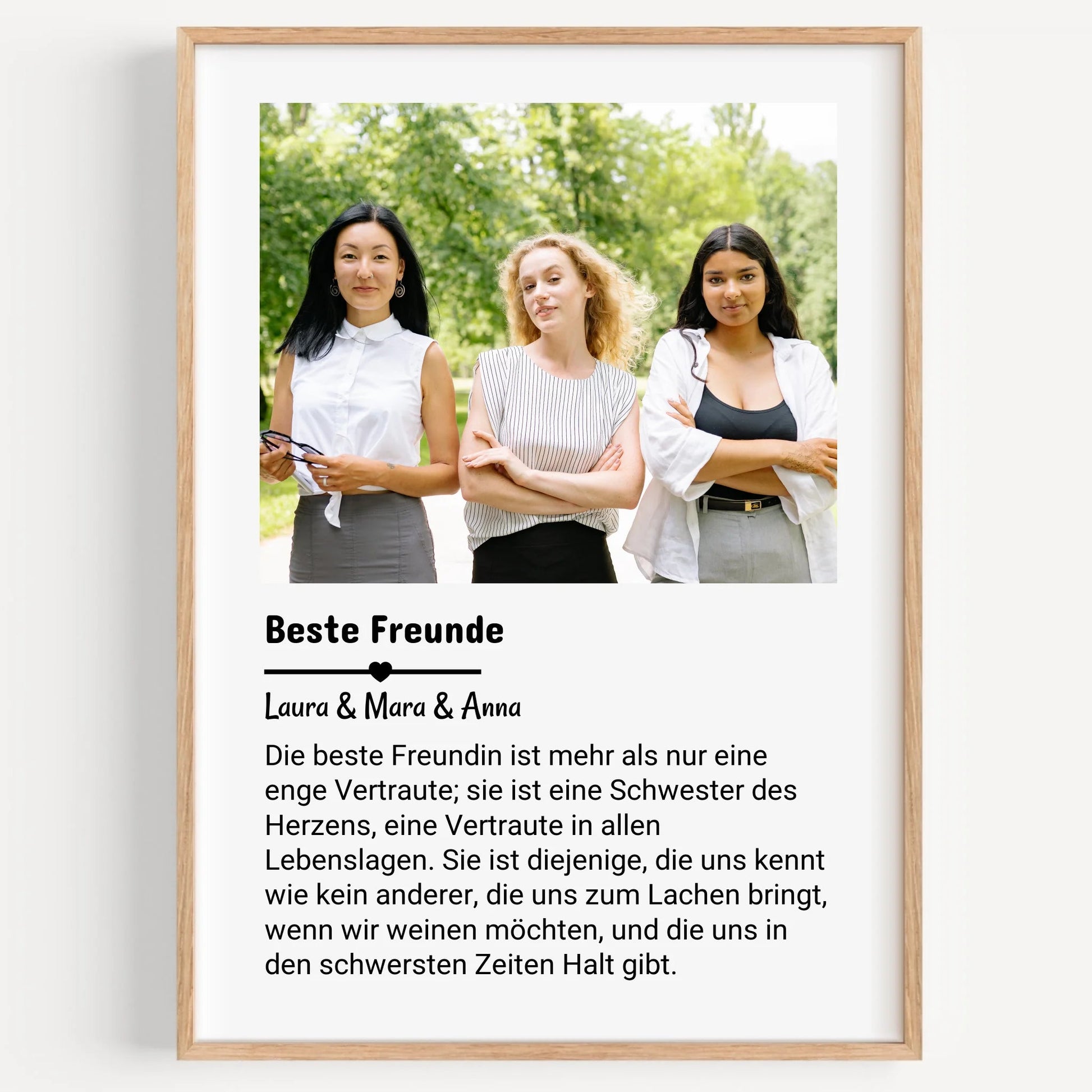 3 beste Freunde Frauen Definition Geschenk mit Foto - Prinolla