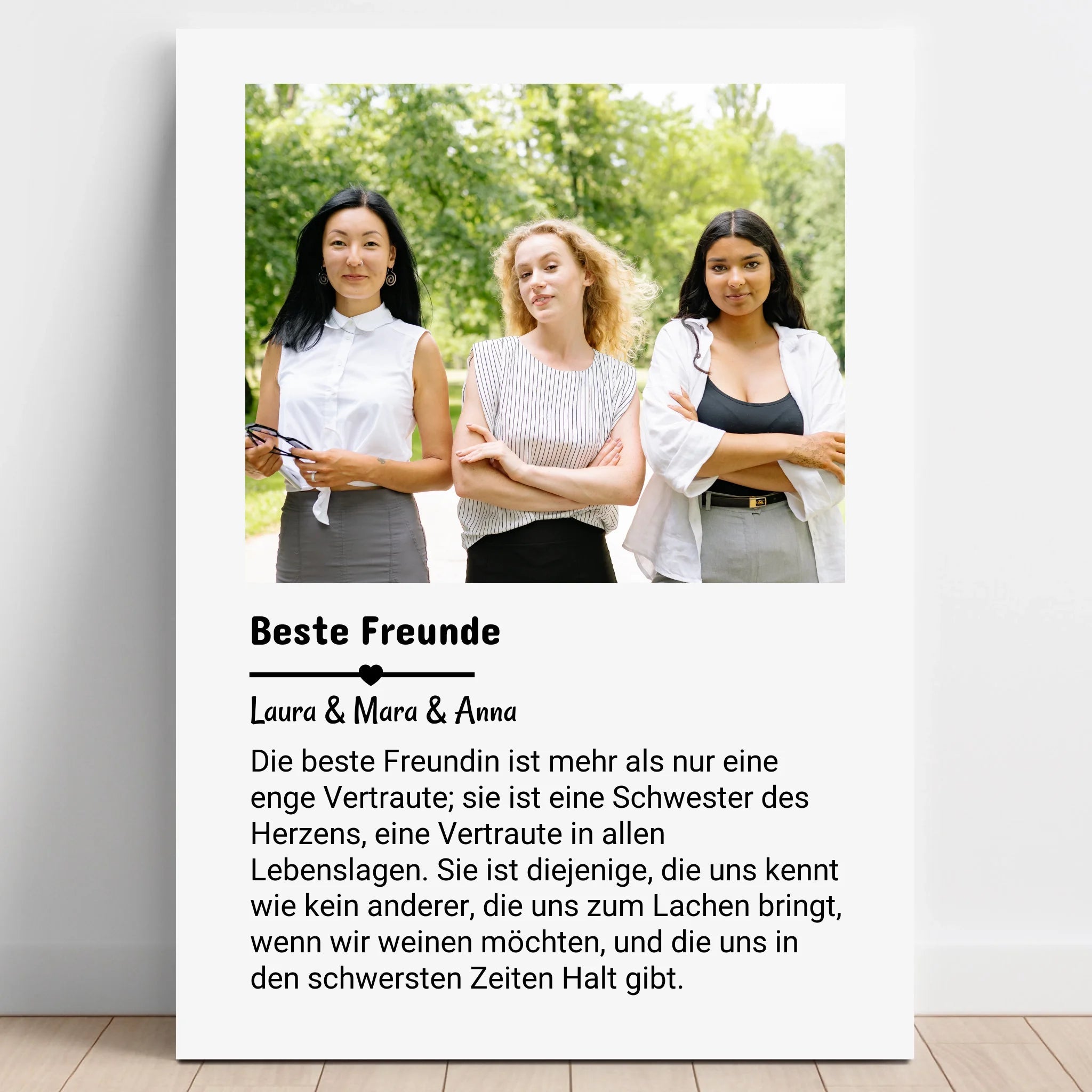 3 beste Freunde Frauen Definition Geschenk mit Foto - Prinolla