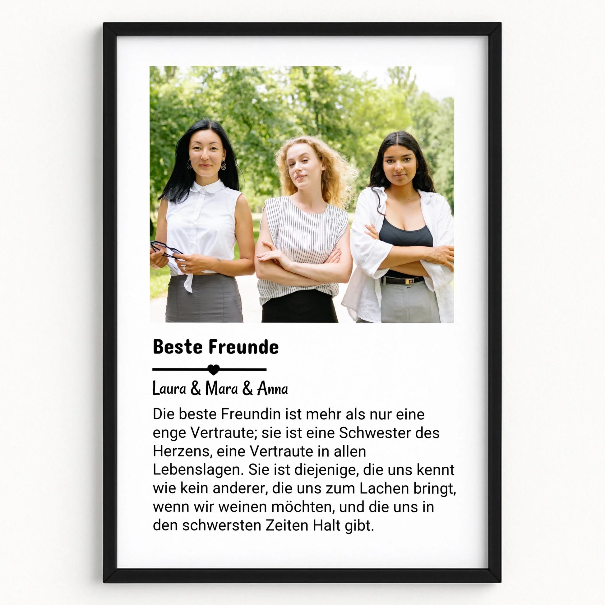 3 beste Freunde Frauen Definition Geschenk mit Foto - Prinolla