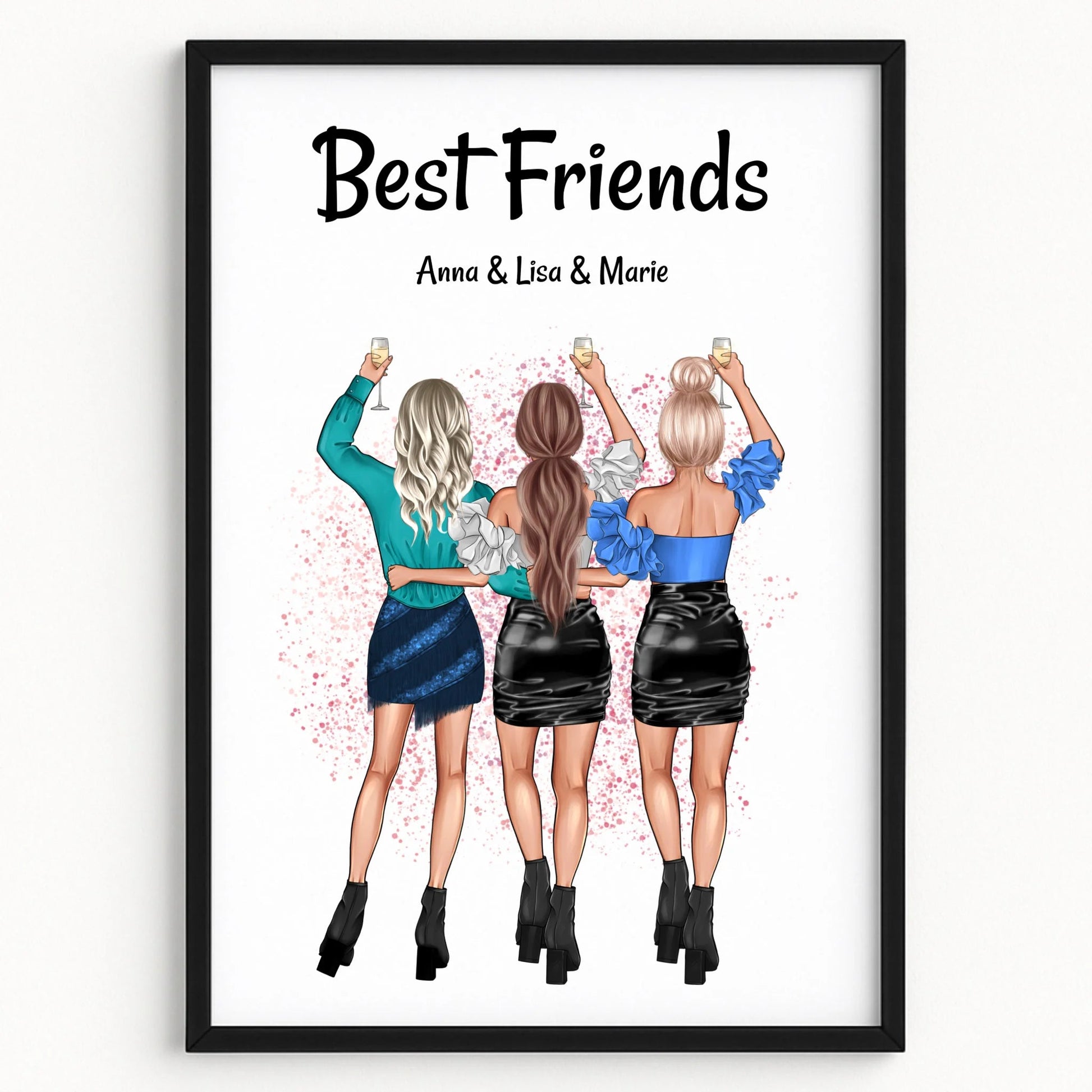 3 Frauen Poster Geschenk personalisiert - Prinolla