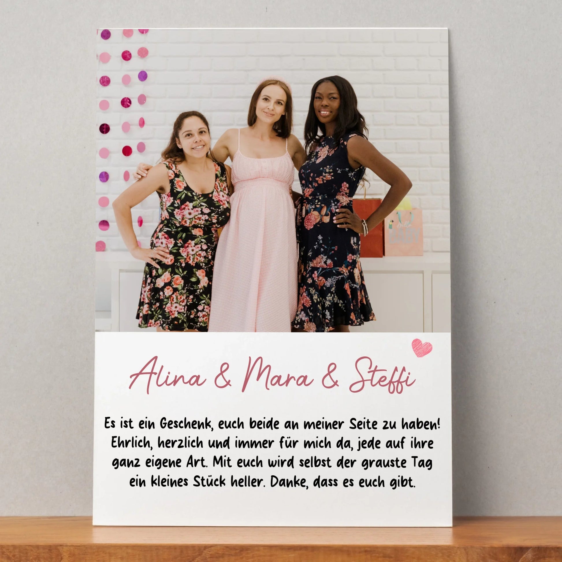 3 Freundinnen Foto Geschenk Poster gestalten - Prinolla