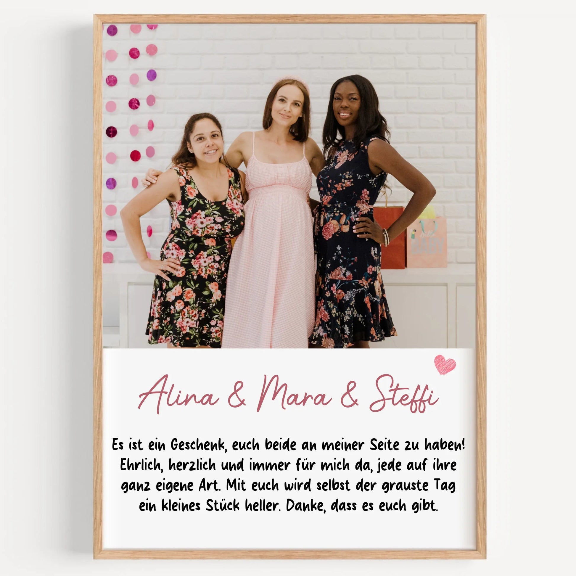 3 Freundinnen Foto Geschenk Poster gestalten - Prinolla