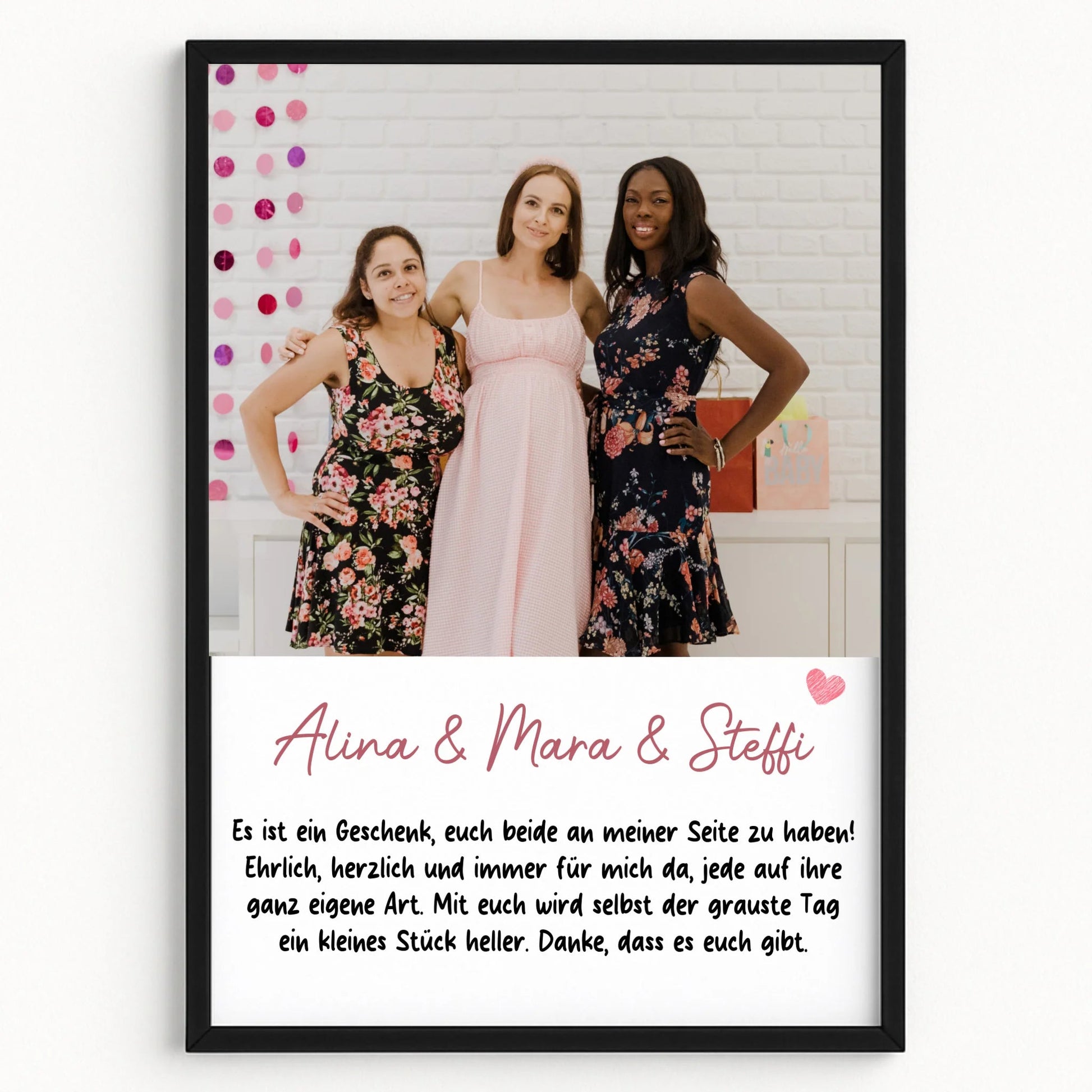 3 Freundinnen Foto Geschenk Poster gestalten - Prinolla