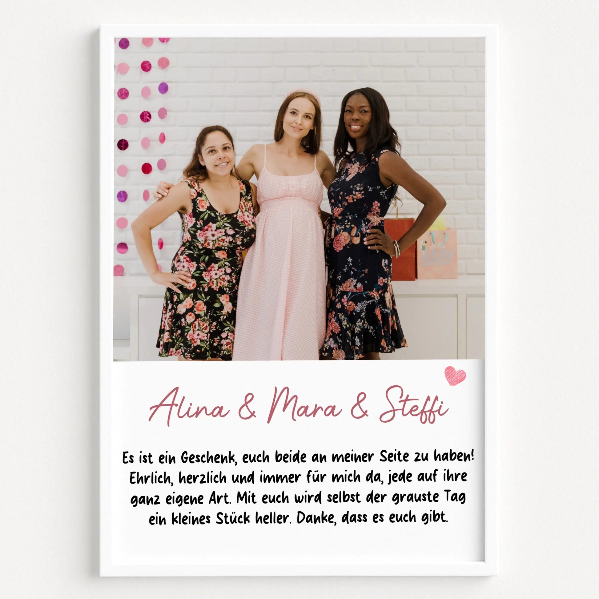 3 Freundinnen Foto Geschenk Poster gestalten - Prinolla