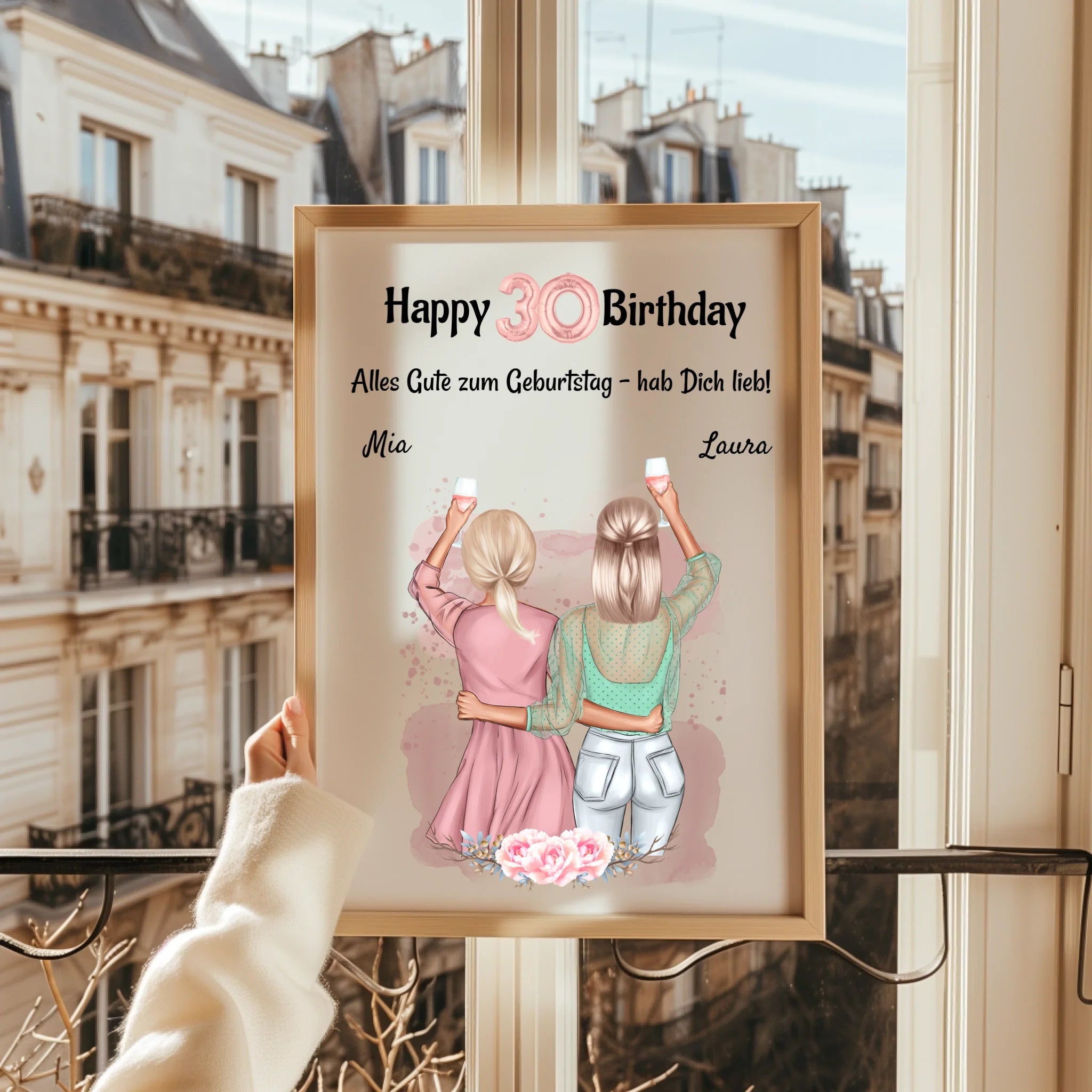 30. Geburtstag beste Freundin Geschenk Poster gestalten - Prinolla
