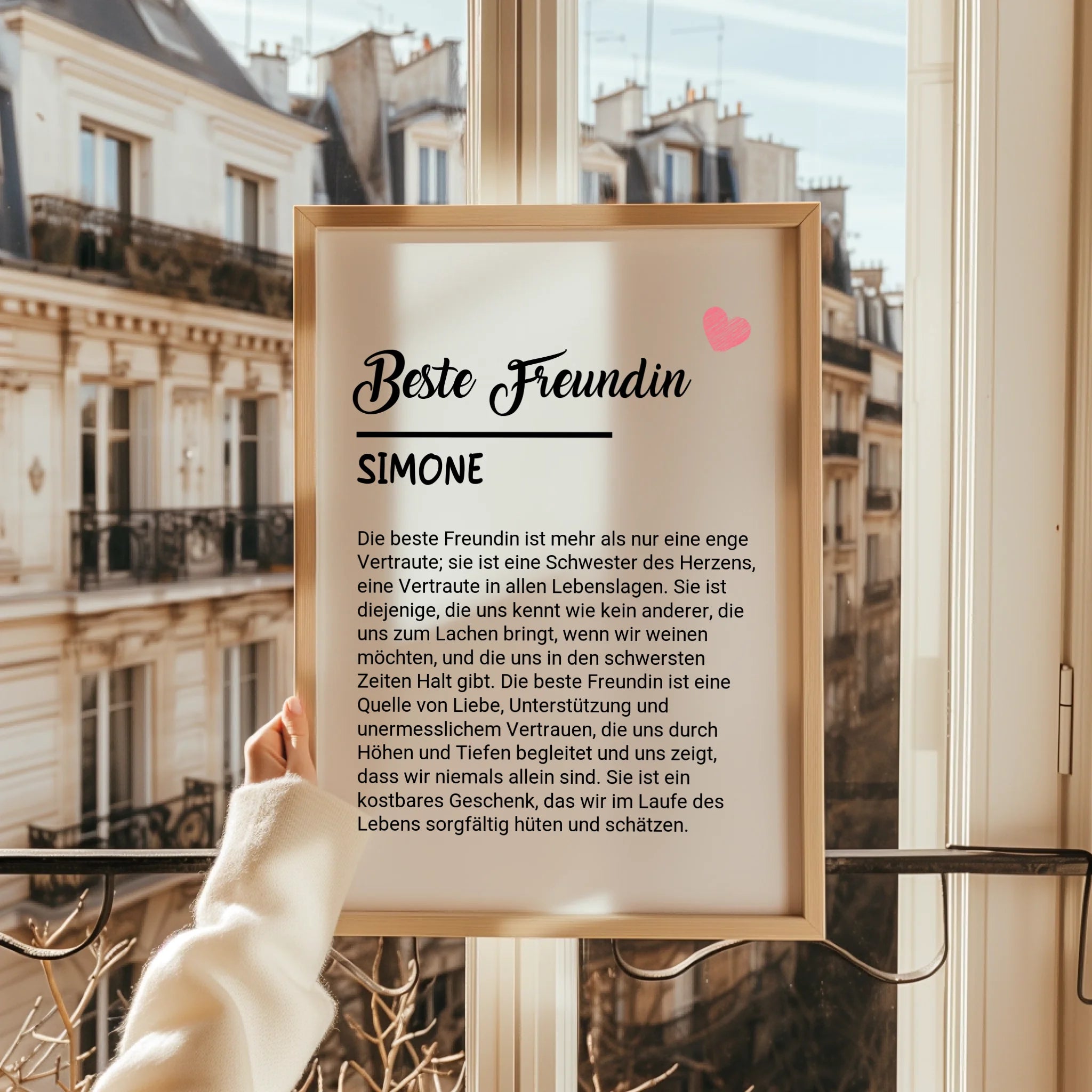 Personalisierte beste Freundin Definition Geschenk Poster