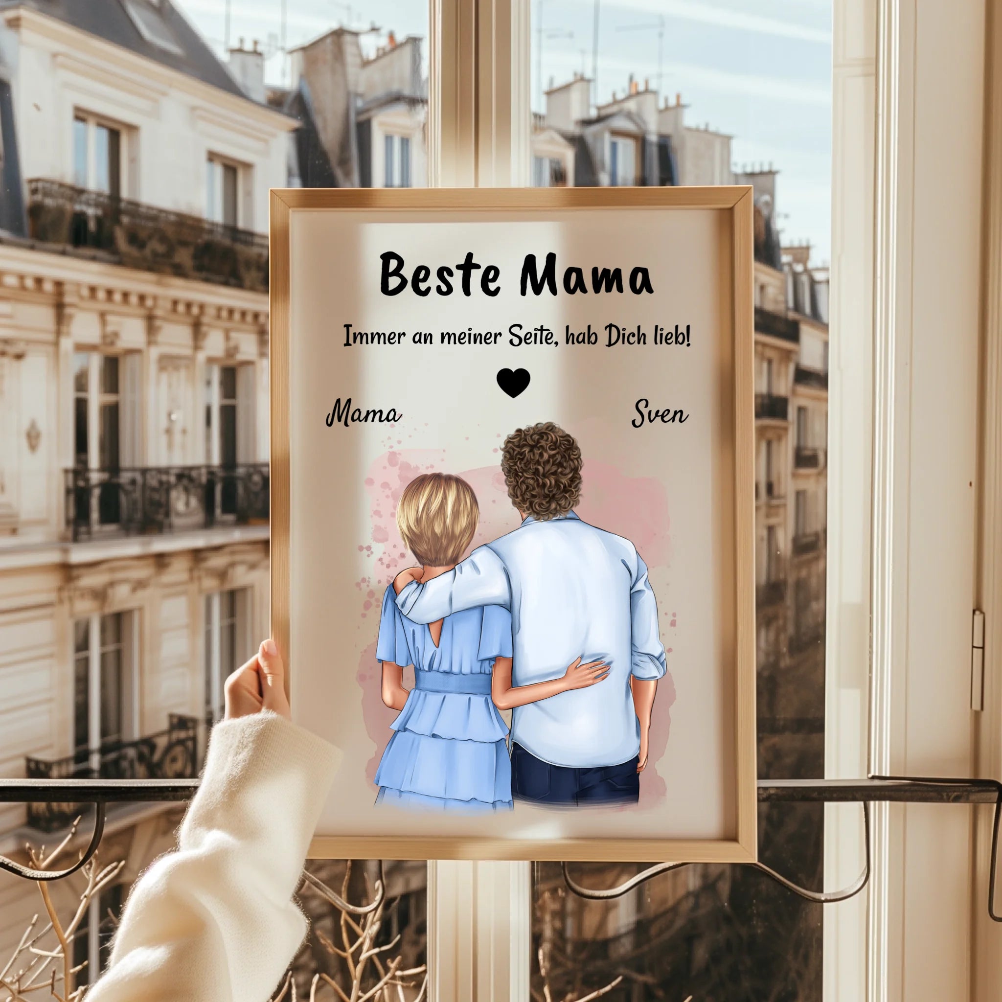 Mutter Sohn Geschenk Poster personalisiert