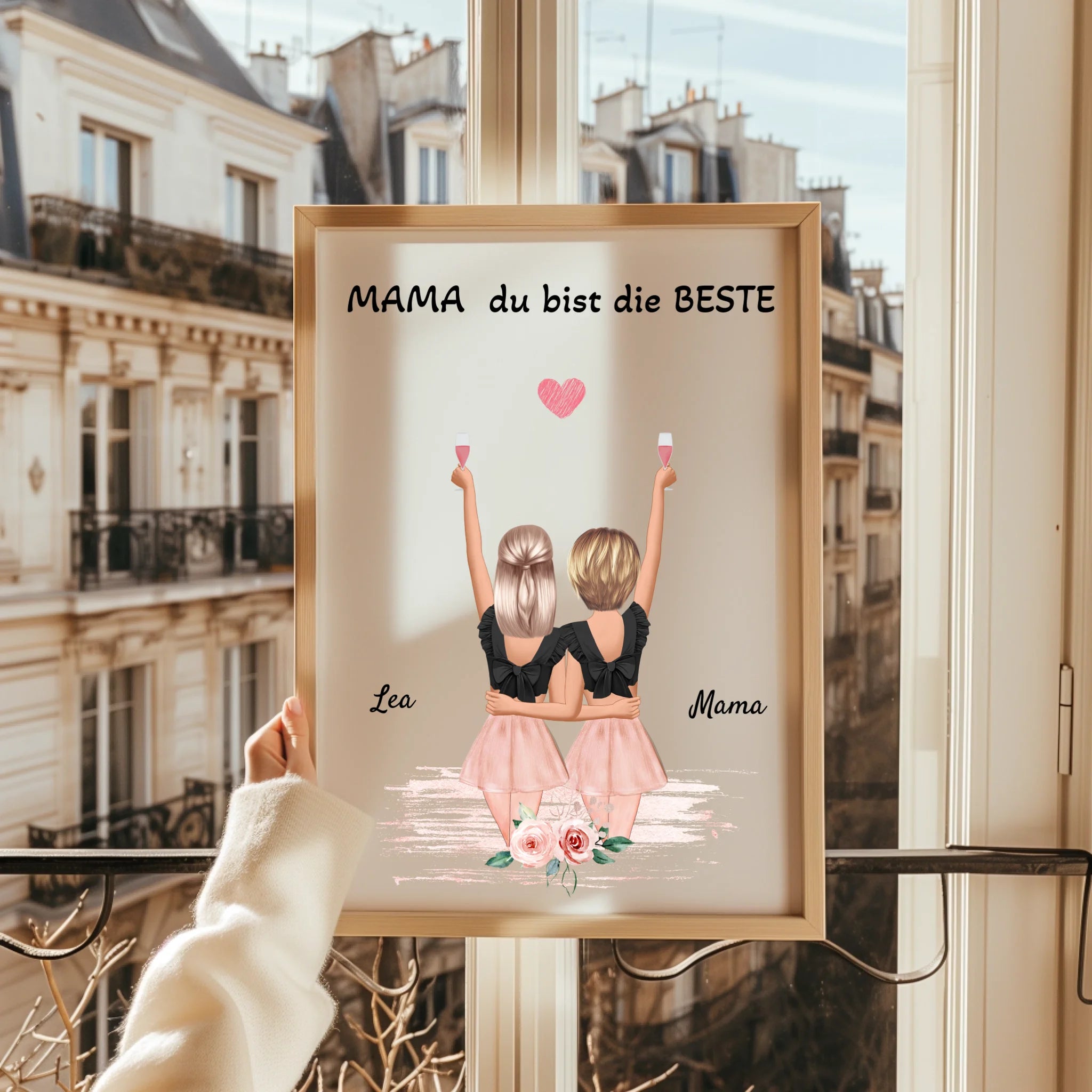 Mama Tochter persönliches Geschenk Poster gestalten