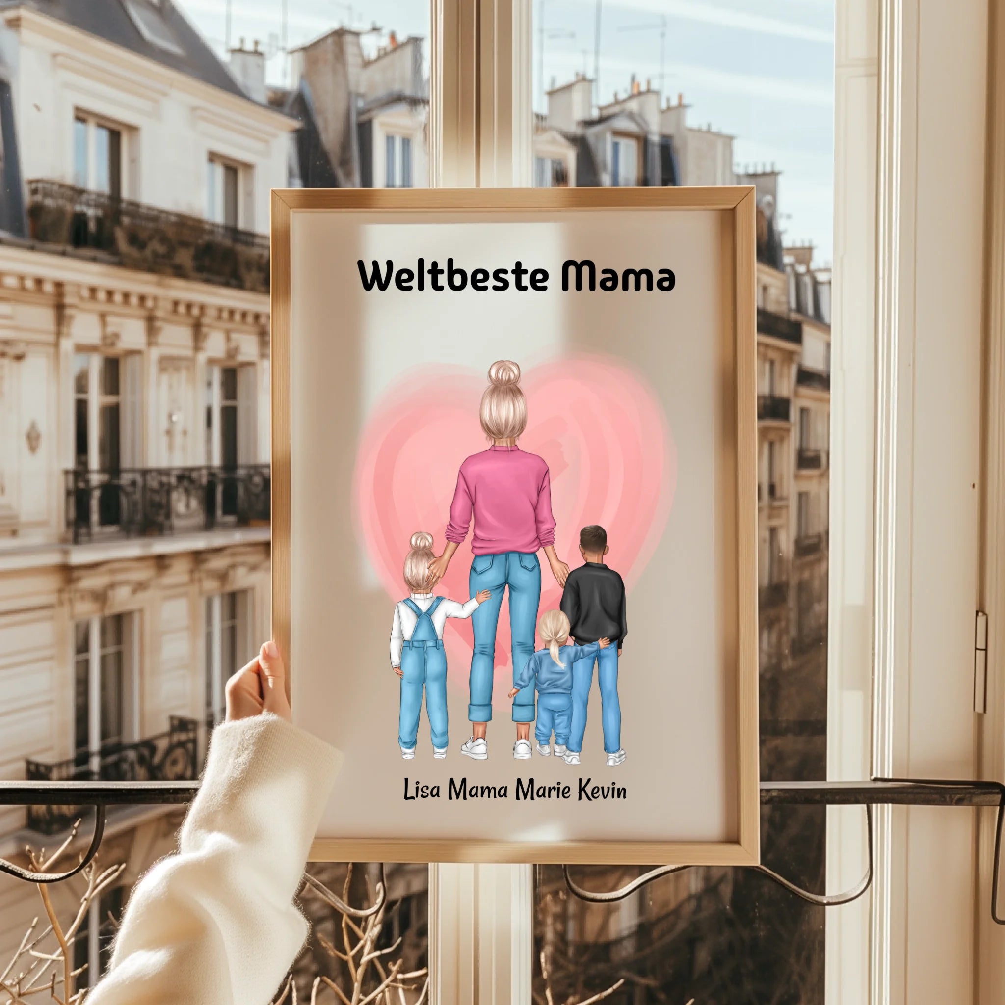 Mutter und Kinder Geschenk Poster Datei personalisiert