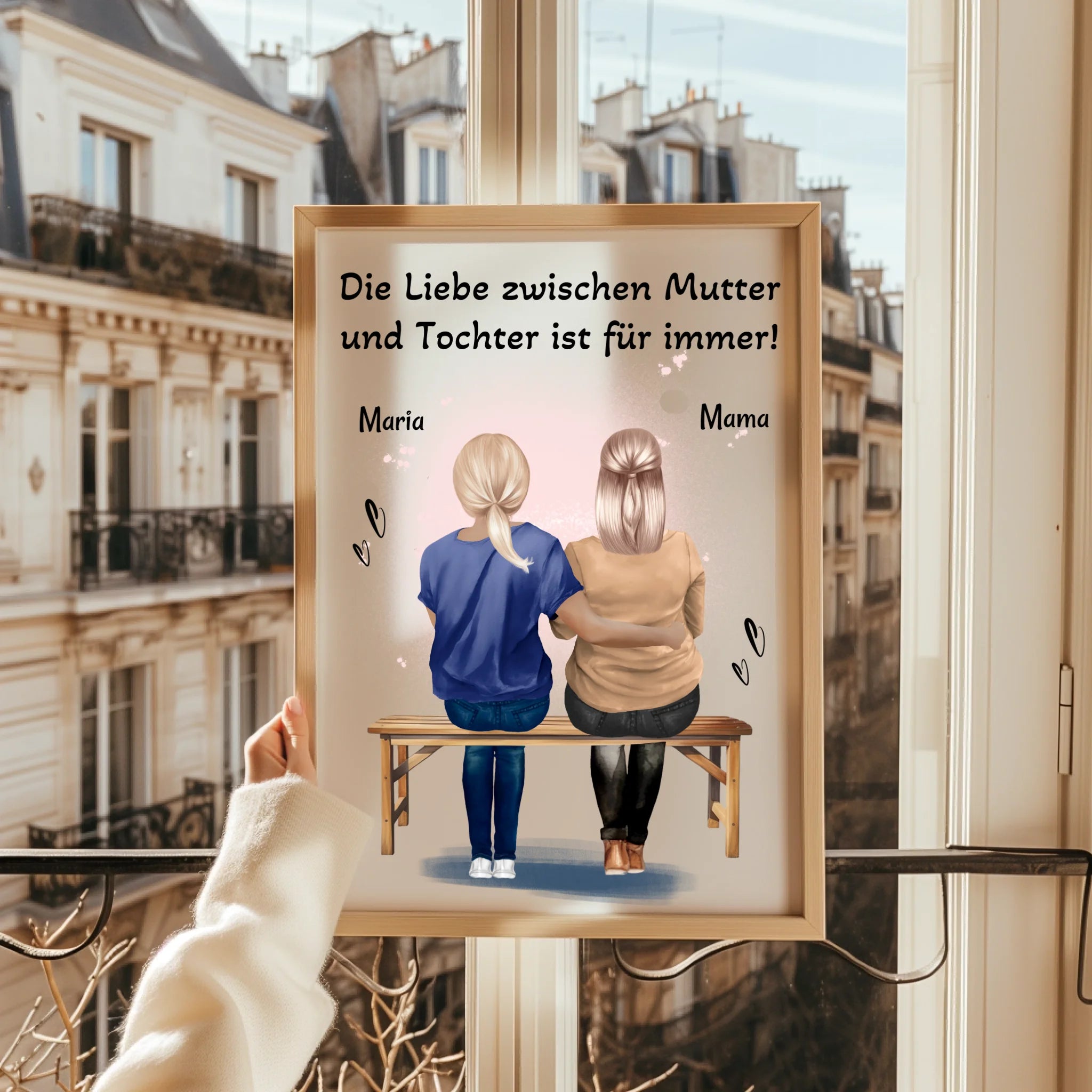 Spontanes Mutter Tochter Poster Geschenk personalisiert