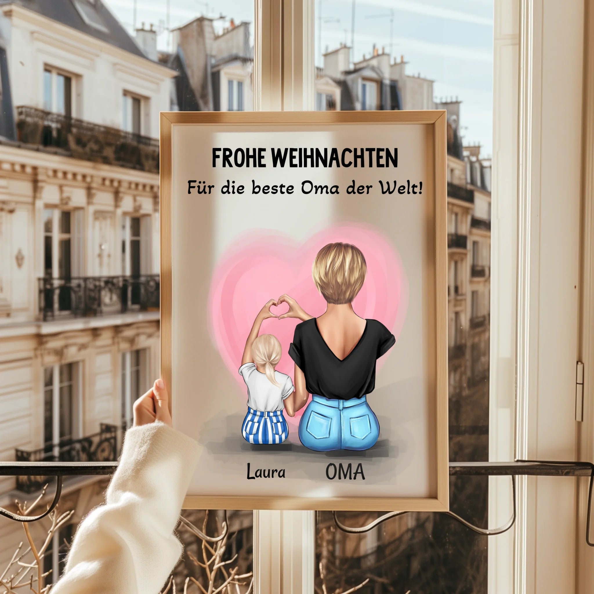 Oma Enkelin Poster Geschenk personalisiert