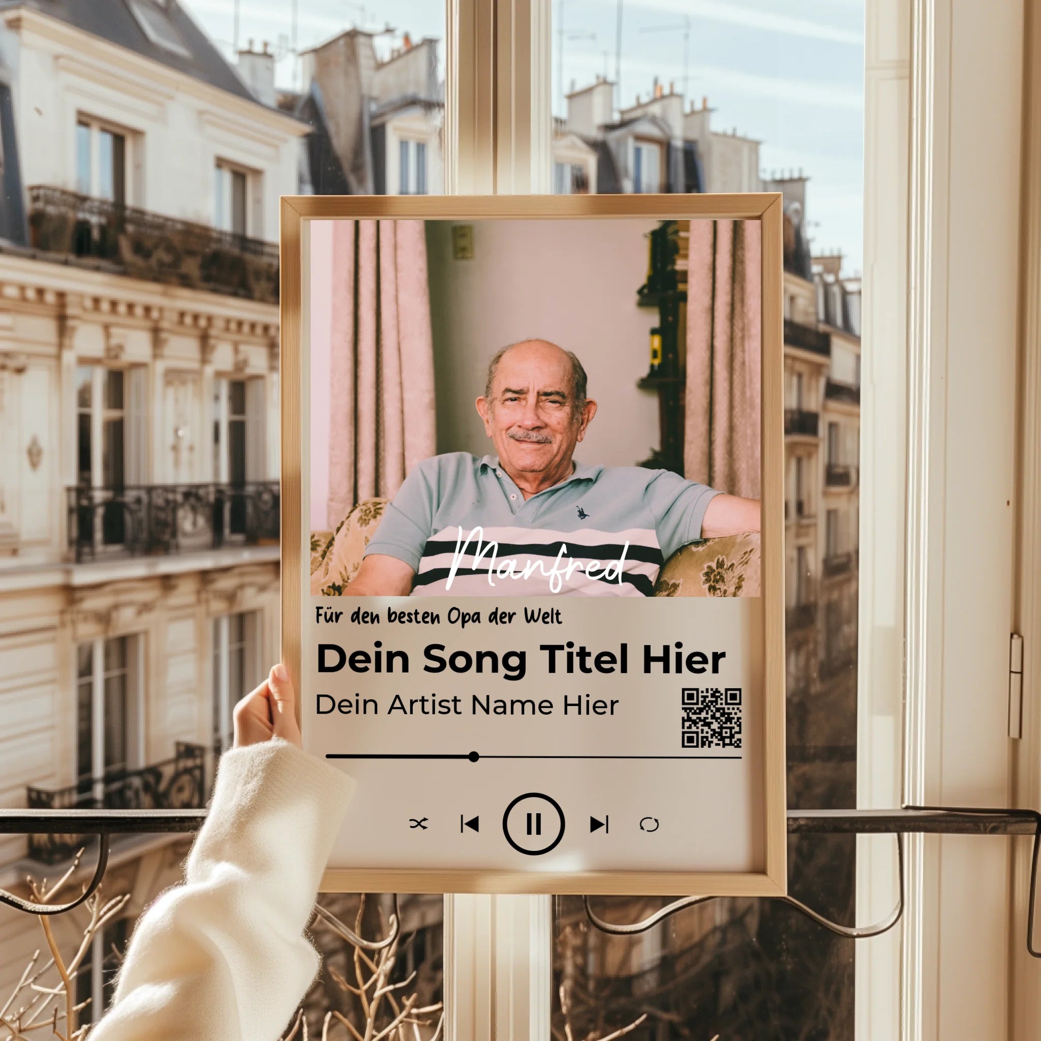 Persönliches Geschenk für Opa Musikposter Lieblingssong